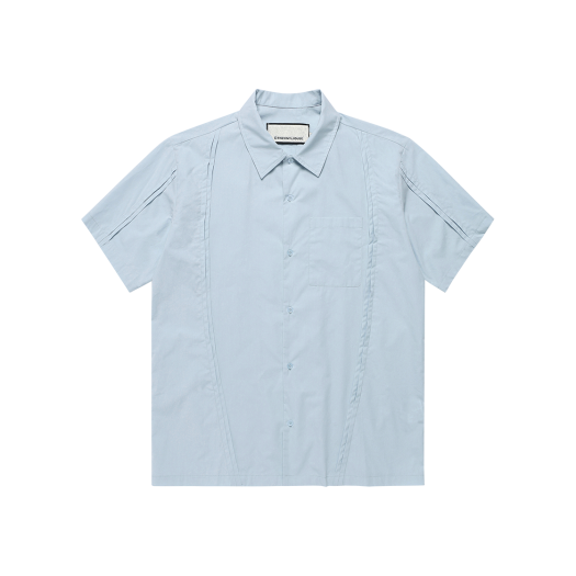VH2FSUW340ABL Thevinylhouse Curved Short Sleeve Shirts Blue