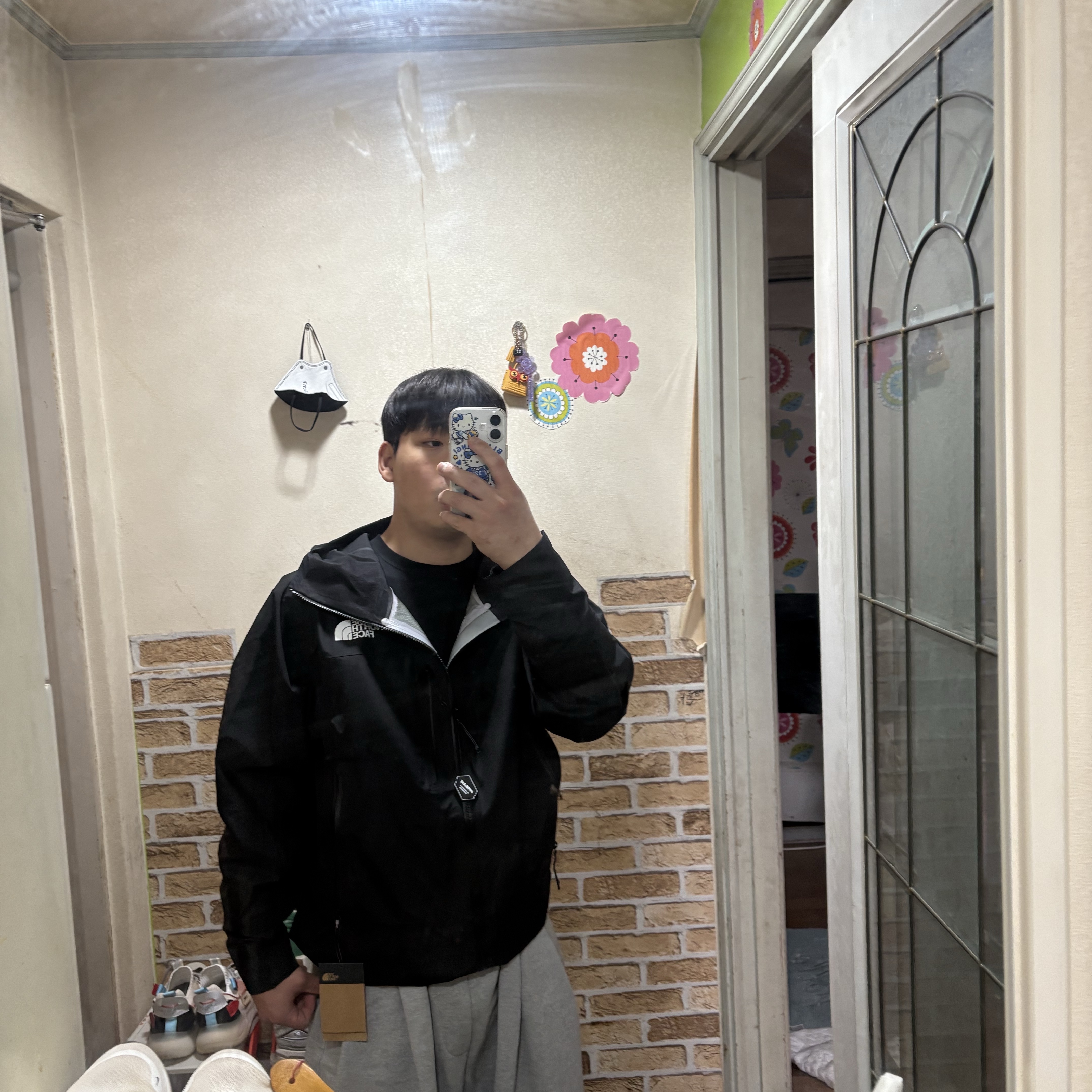 Supreme x The North Face Split Taped Seam Shell Jacket Black - 24SS 착용 스타일