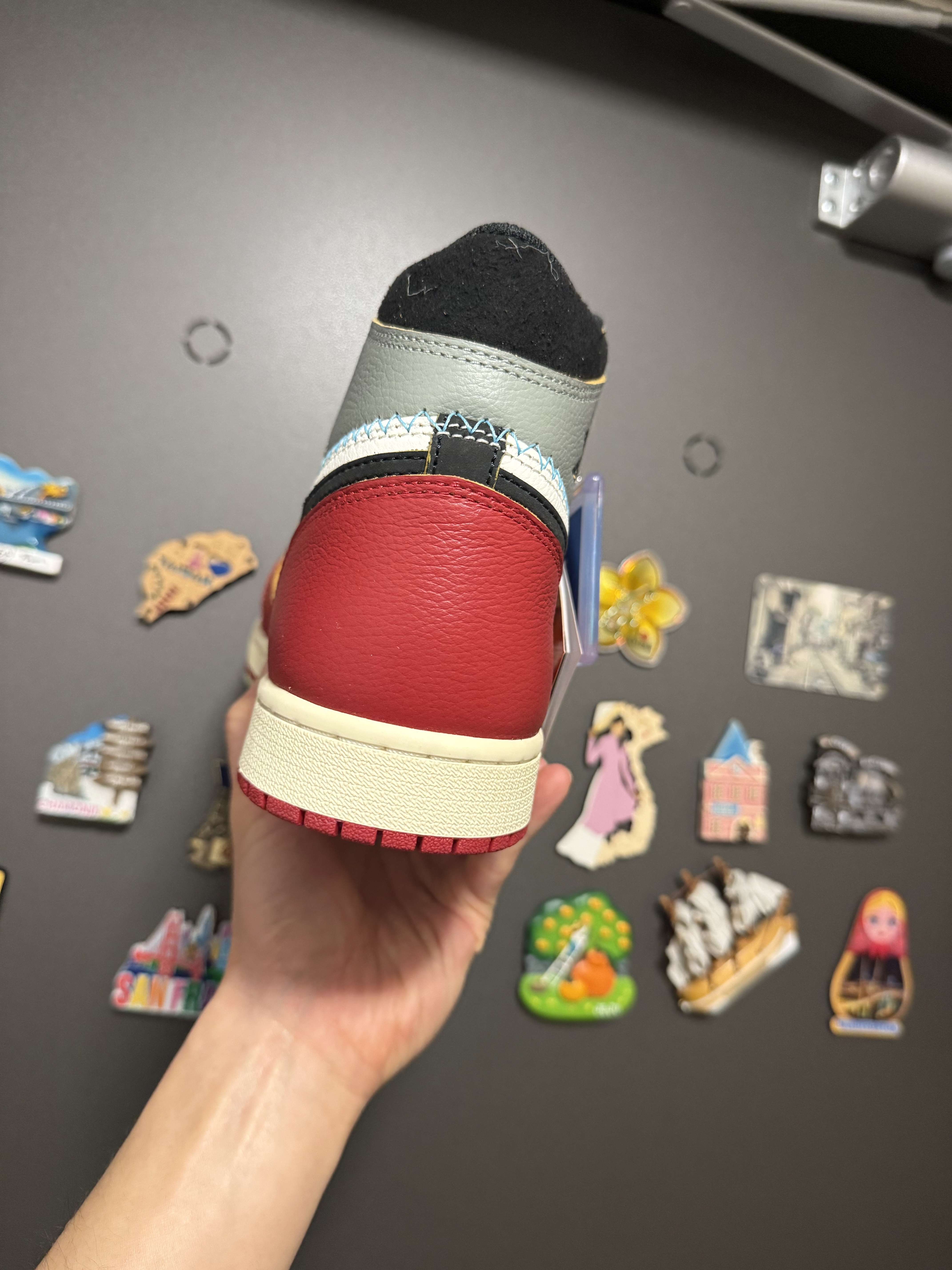 Jordan 1 x Union Retro High OG Chicago Shadow, Jordan 1 x Union Retro High Black Toe 착용 스타일 - 4