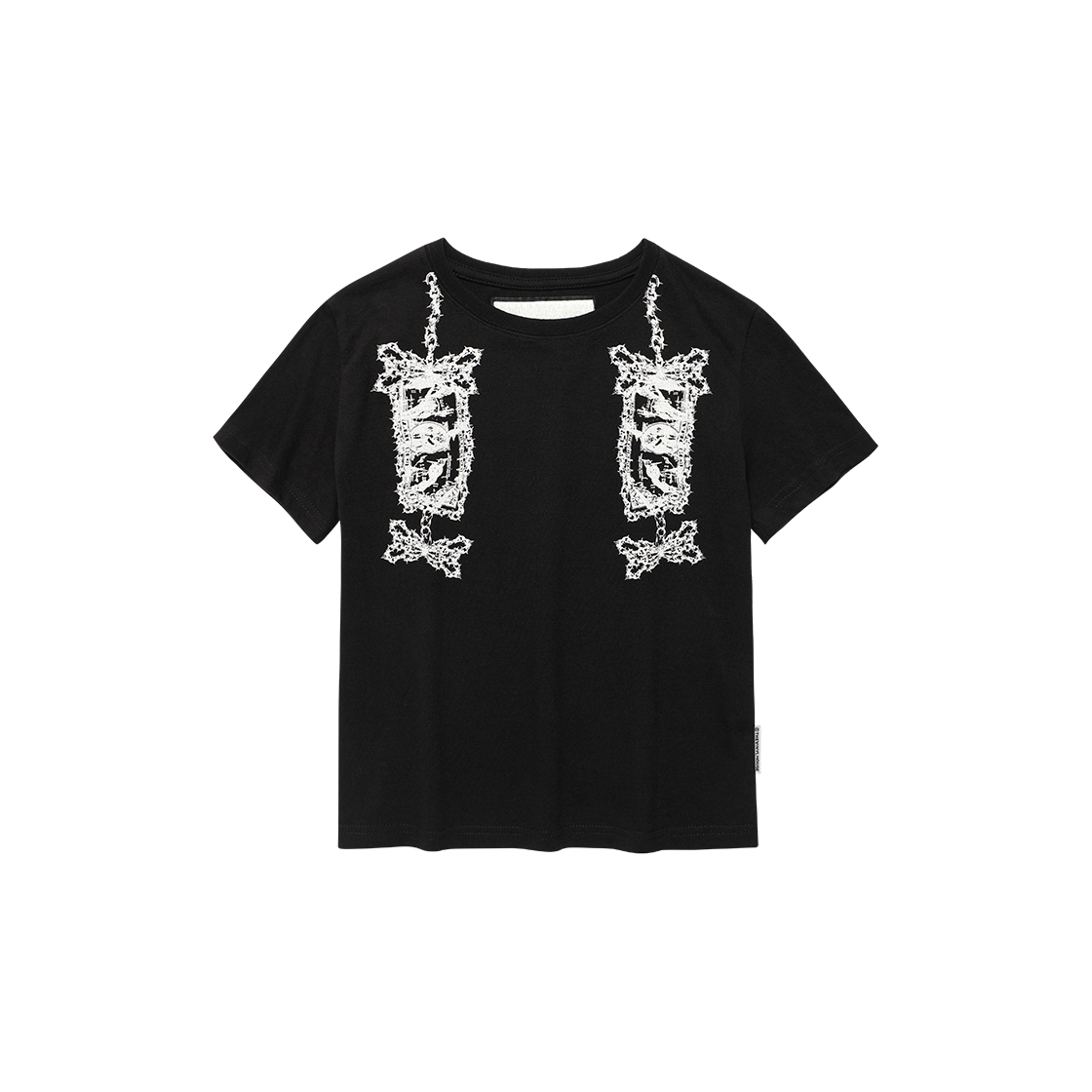 더바이닐하우스 체인 리본 티셔츠 블랙(Thevinylhouse Chain Ribbon Tee Black) - 3