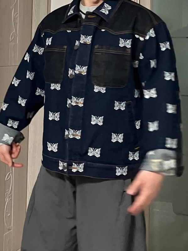 Palace x Needles Western Denim Jacket Indigo - 24FW 착용 스타일