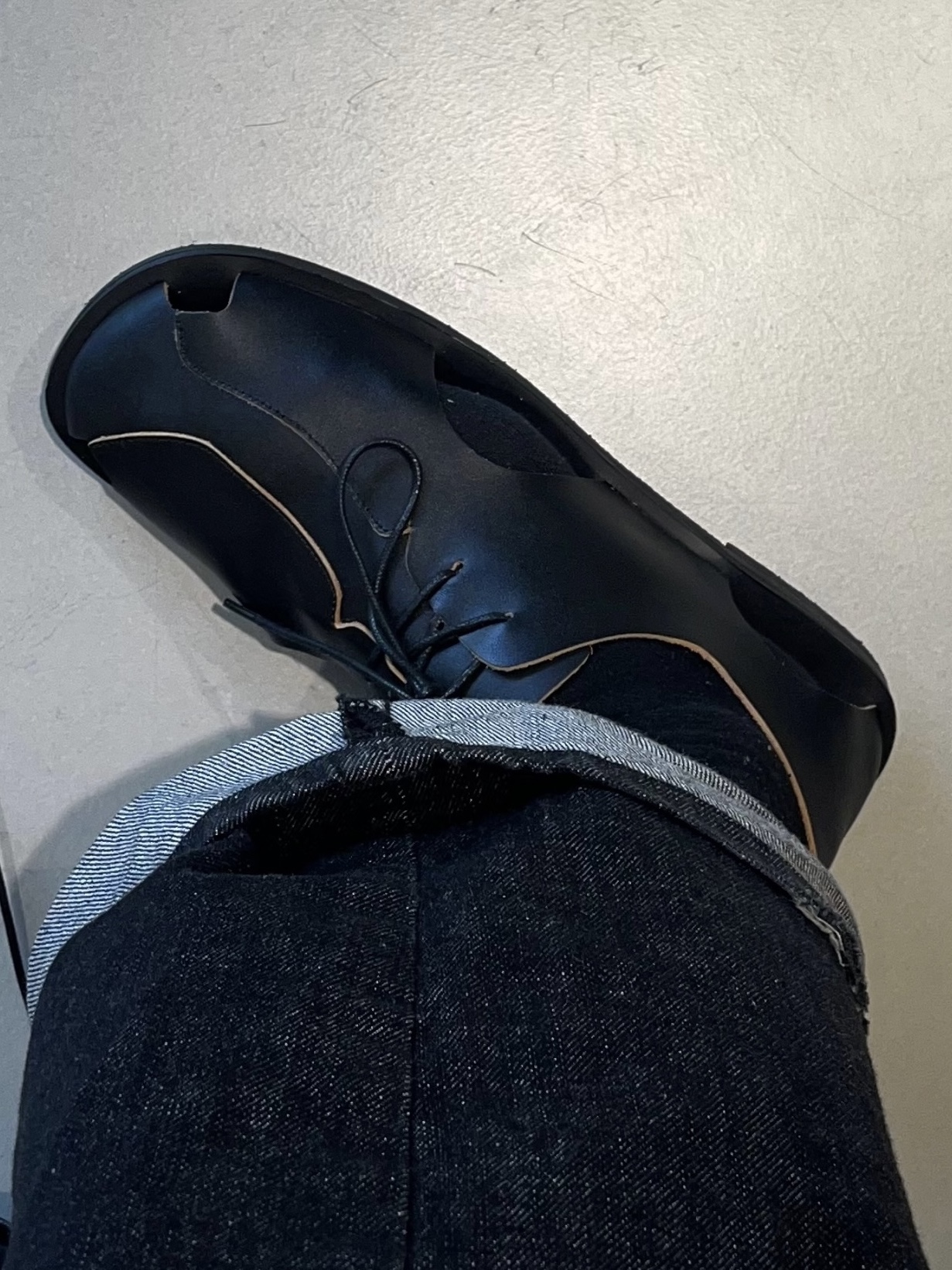 noun Natural Cut Sandal Black, noun Wide Denim Pants Black 착용 스타일 - 3
