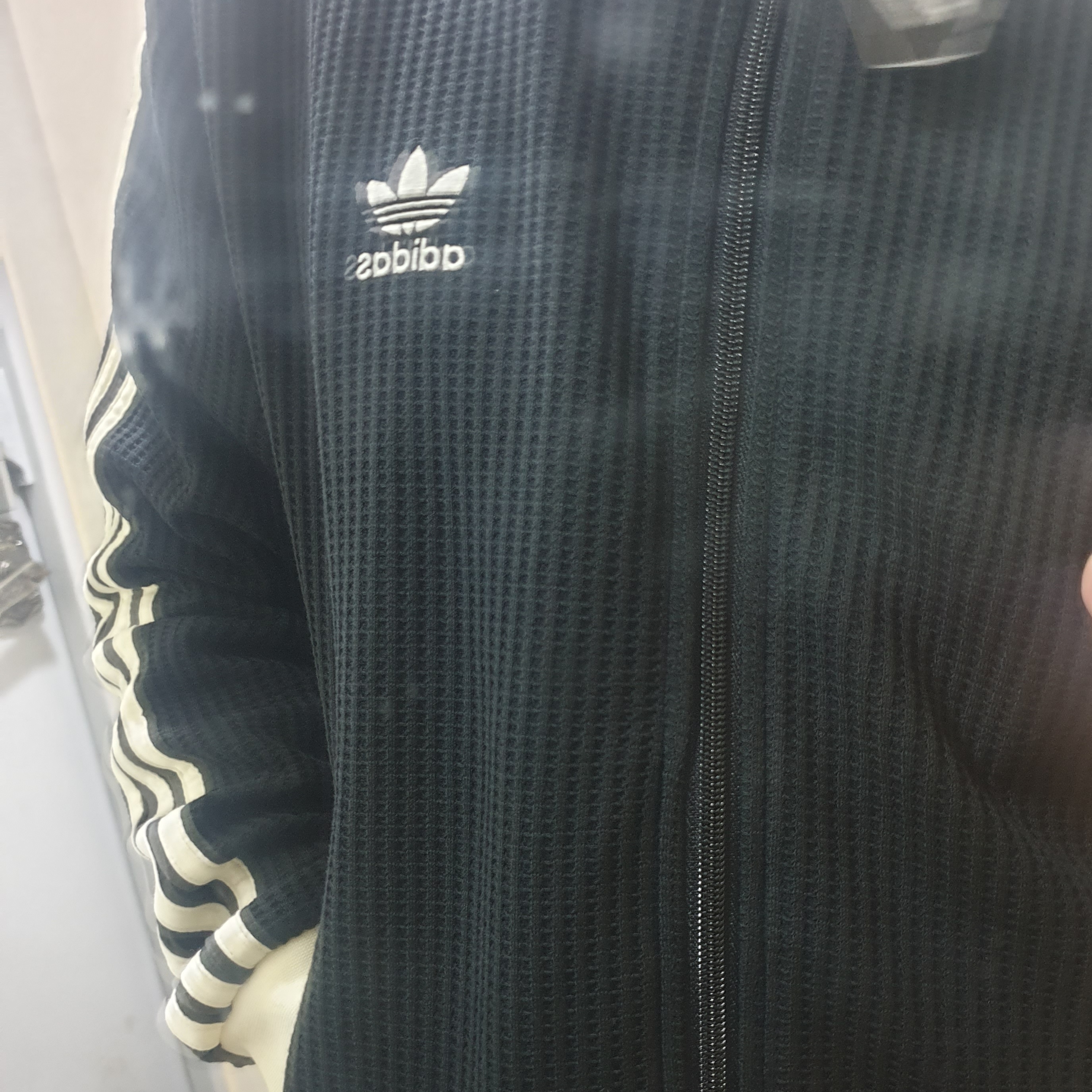 Adidas Waffle Beckenbauer Track Top Black - KR Sizing 착용 스타일