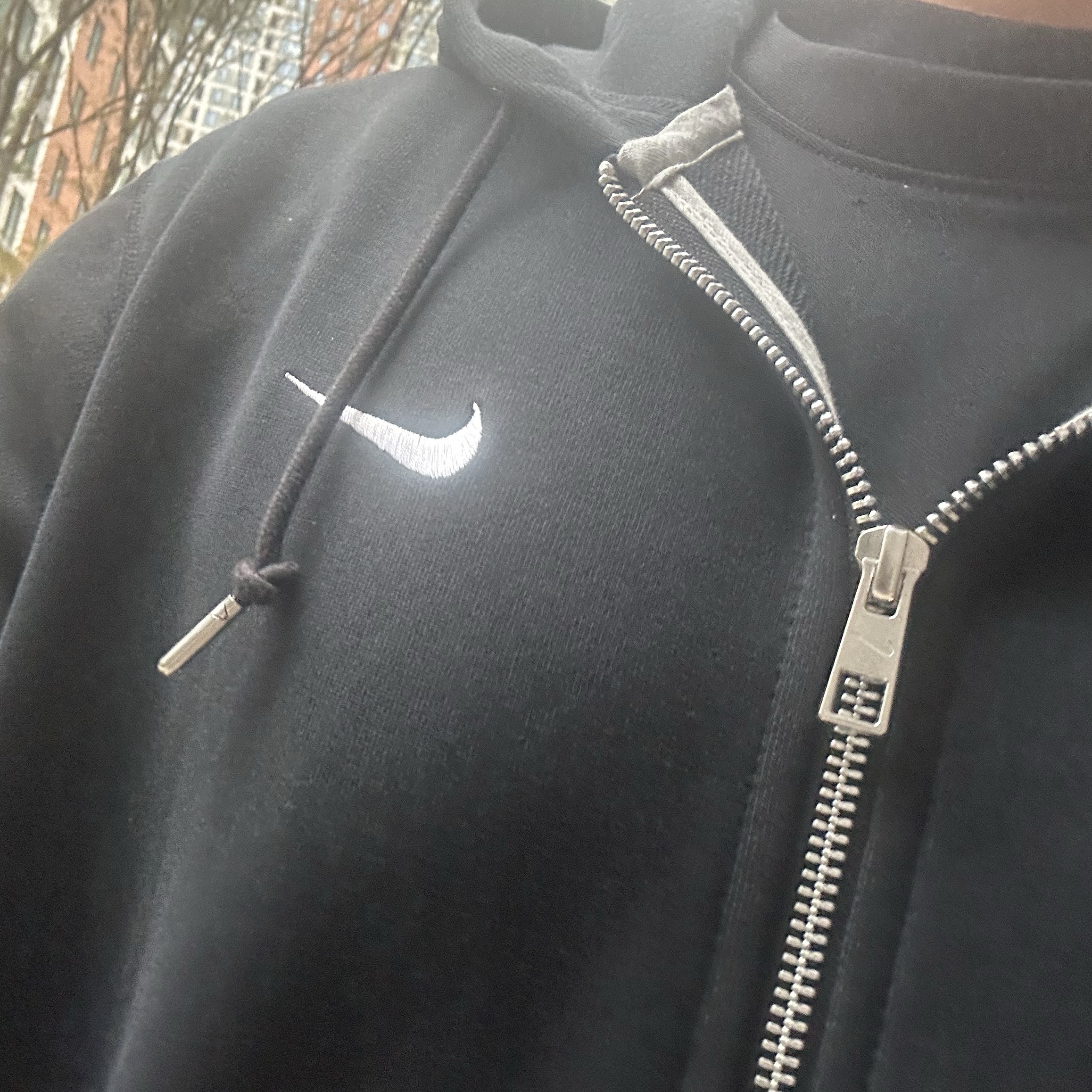 Nike NSW Classic Full Zip Hoodie Black - Asia 착용 스타일