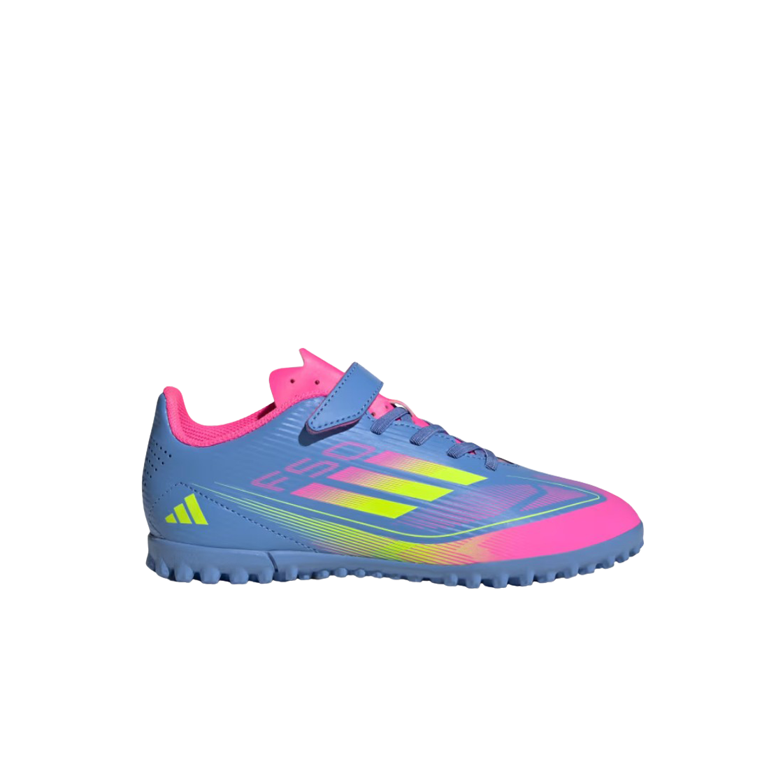 IE1312 (J) Adidas F50 Club H&L TF Blue Fusion Lucid Lemon