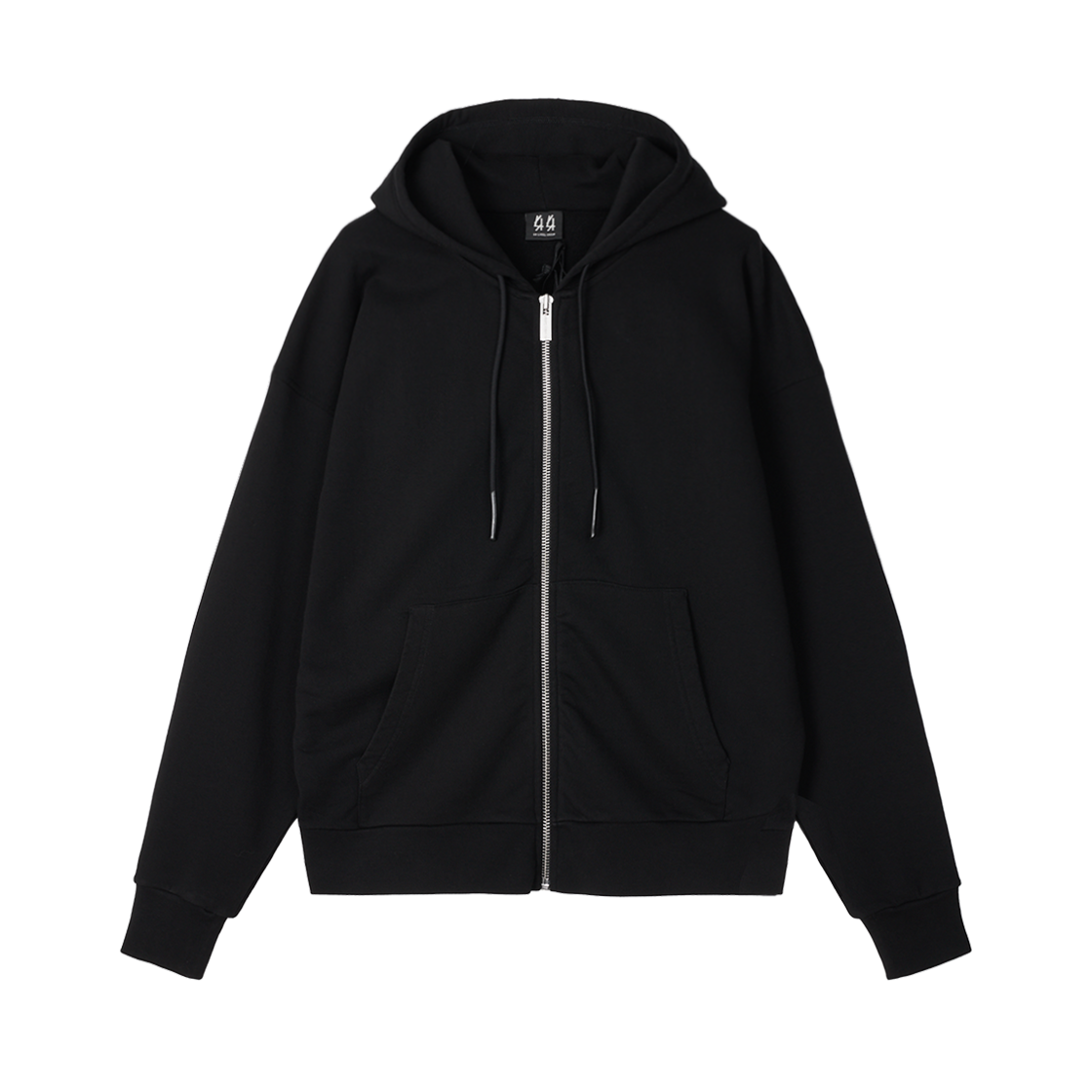44 레이블 그룹 클래식 집 후디 블랙 - 25SS(44 Label Group Classic Zip Hoodie Black - 25SS)