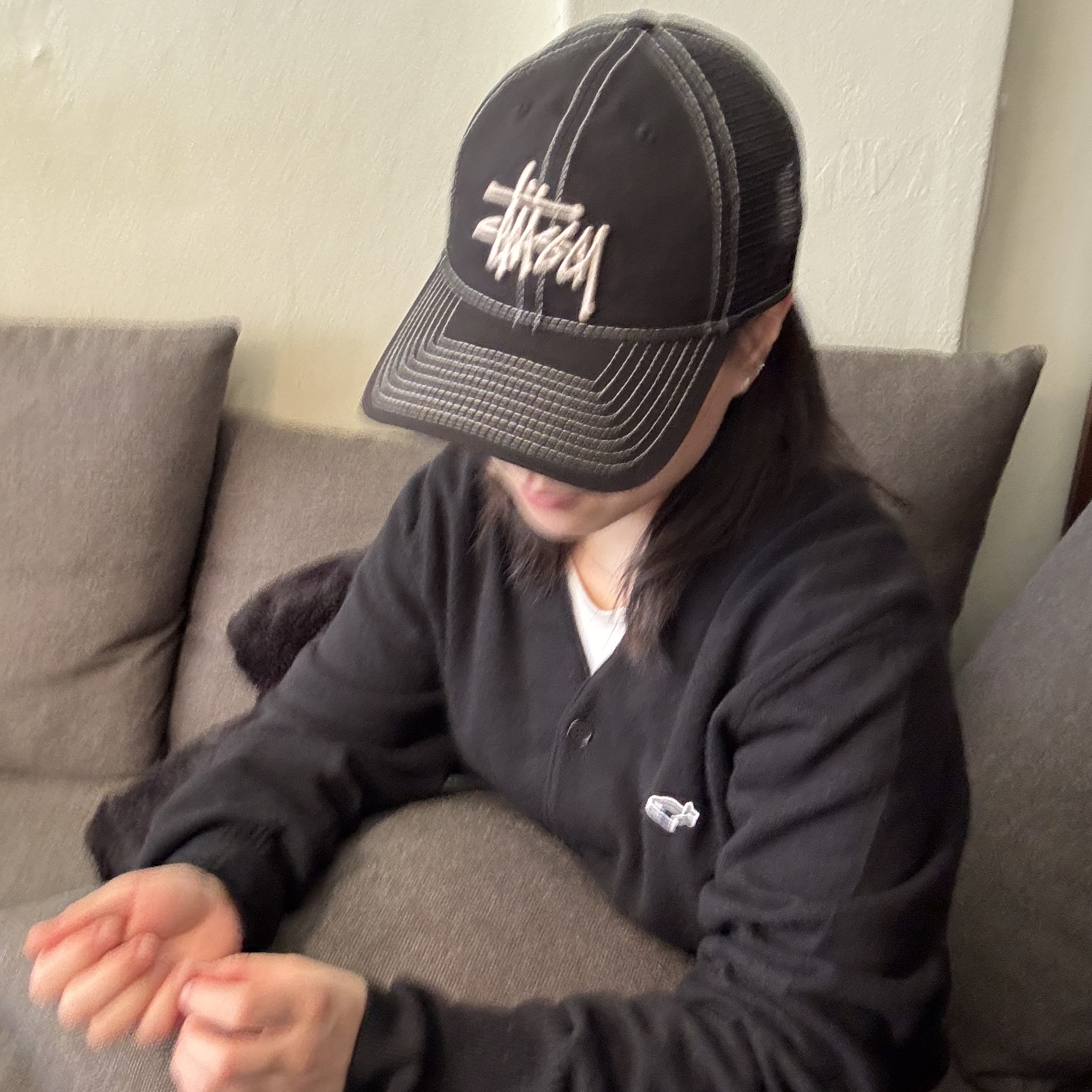Stussy New Era 9twenty Basic Trucker Black 착용 스타일 - 1