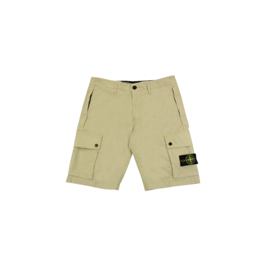 Stone Island L1110 Supima Cotton Cargo Bermuda Shorts Sand - 24SS