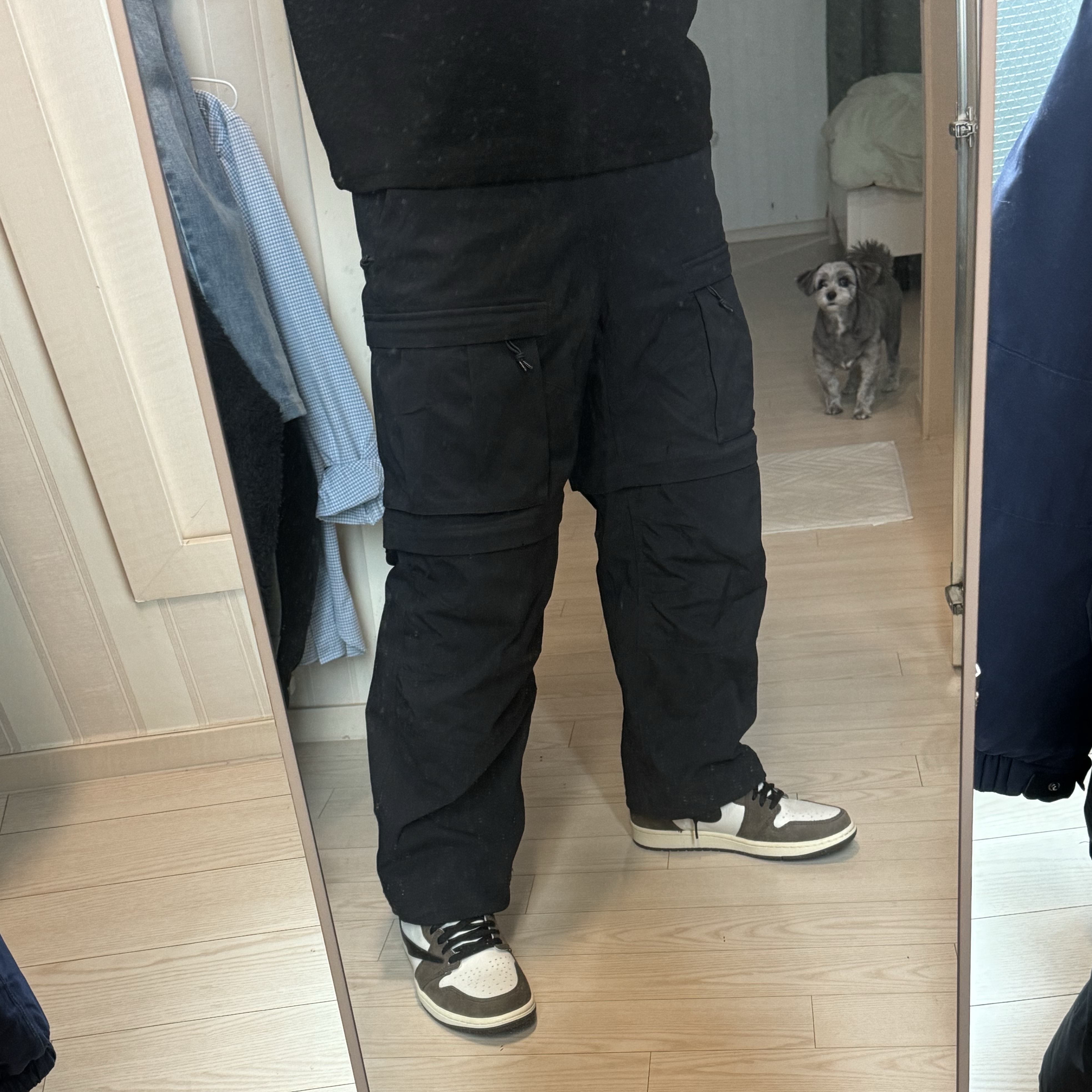 Nike ACG Smith Summit Cargo Pants Black Anthracite - Asia, Jordan 1 x Travis Scott Retro High OG SP Mocha 착용 스타일