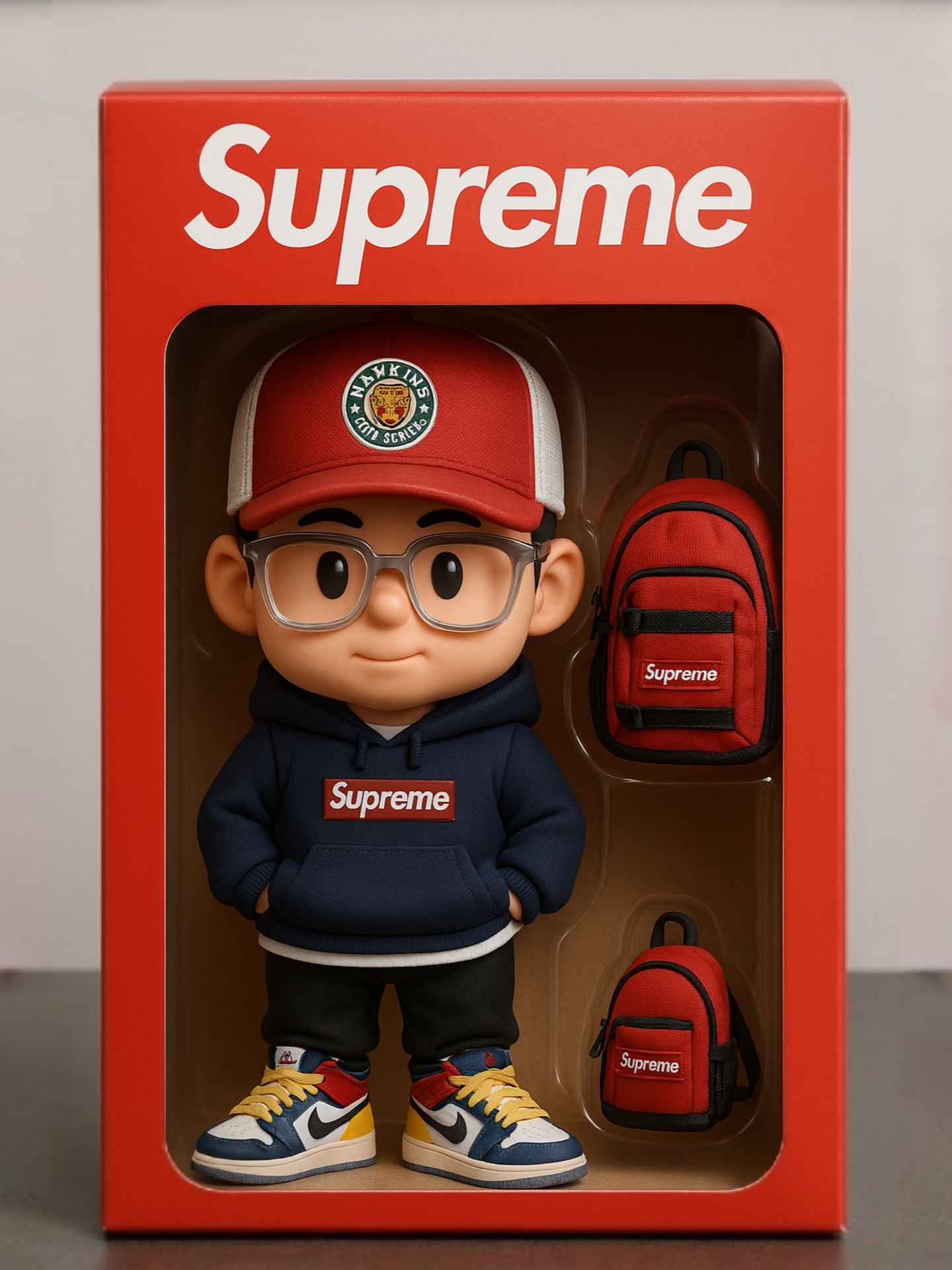 Nike x Stranger Things Pro Cap Black, Supreme Box Logo Hooded Sweatshirt Navy - 24FW 착용 스타일