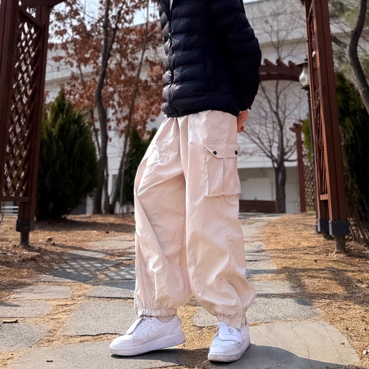 Nike x Peaceminusone Kwondo1 White 착용 스타일 - 2