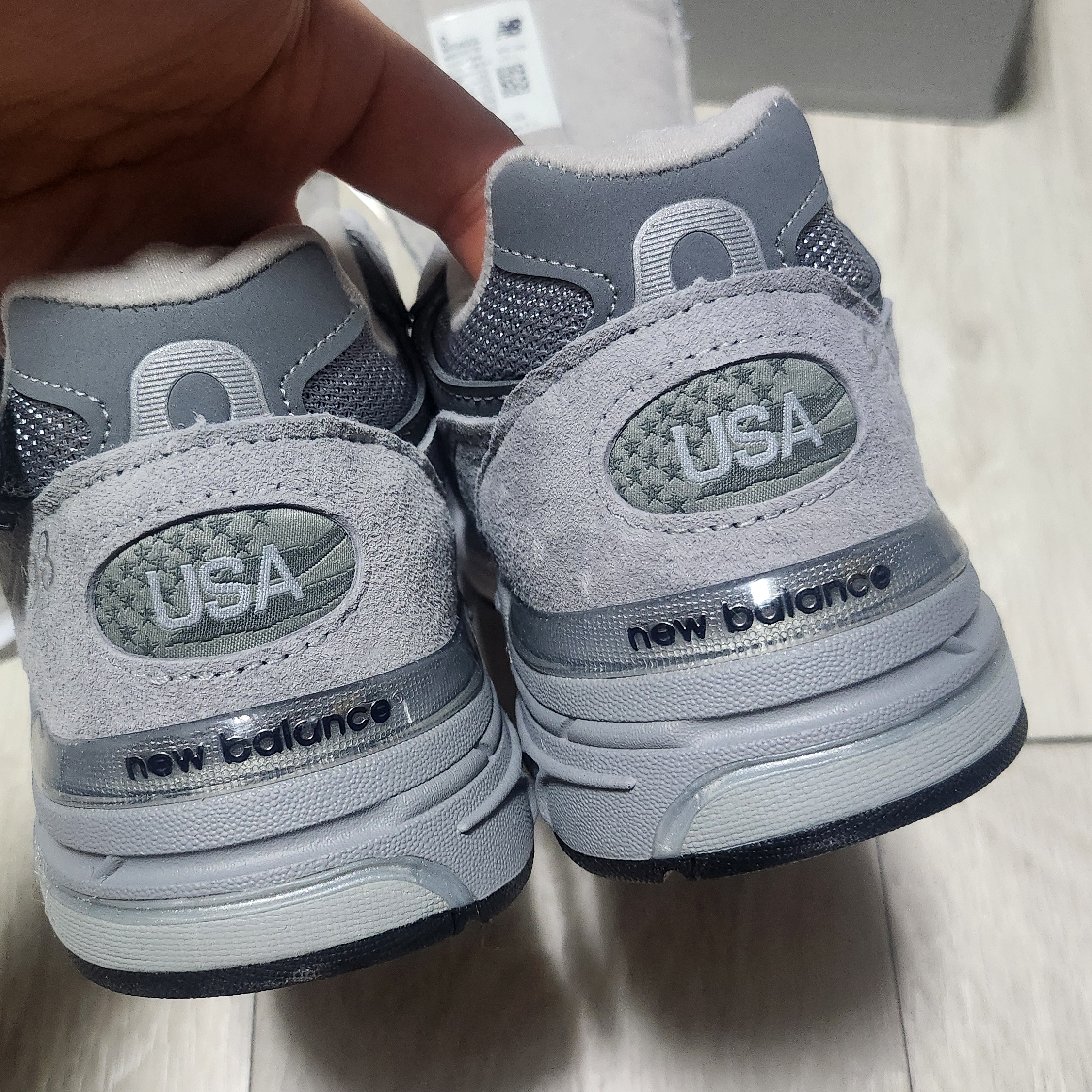 New Balance 993 Made in USA Grey - D Standard 착용 스타일 - 1