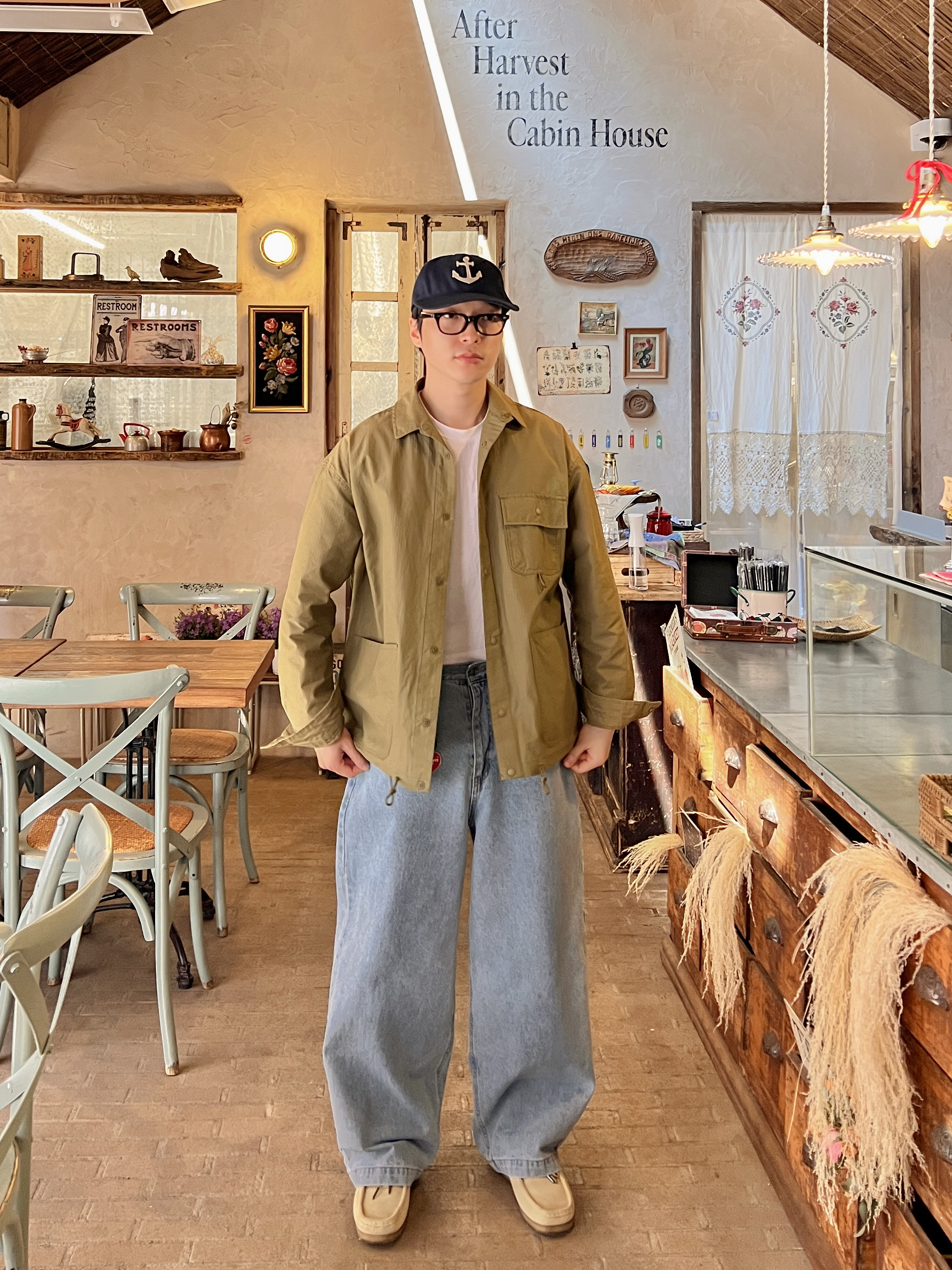 Clarks Wallabee Maple Suede 착용 스타일