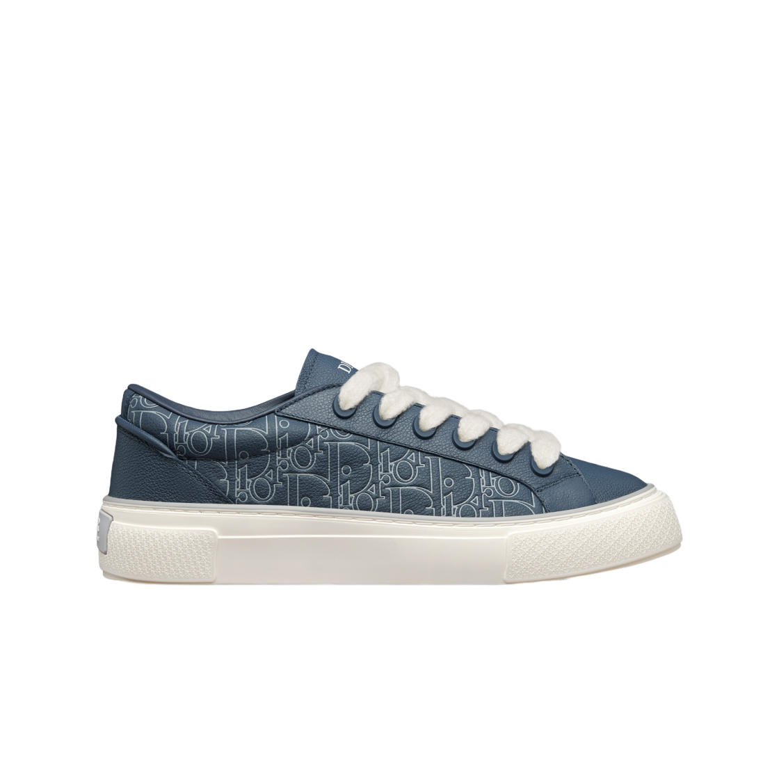 3SN303ZQO-H578 Dior B33 Spin Sneakers Grained Calfskin and Dior Gravity Outline Leather Navy Blue