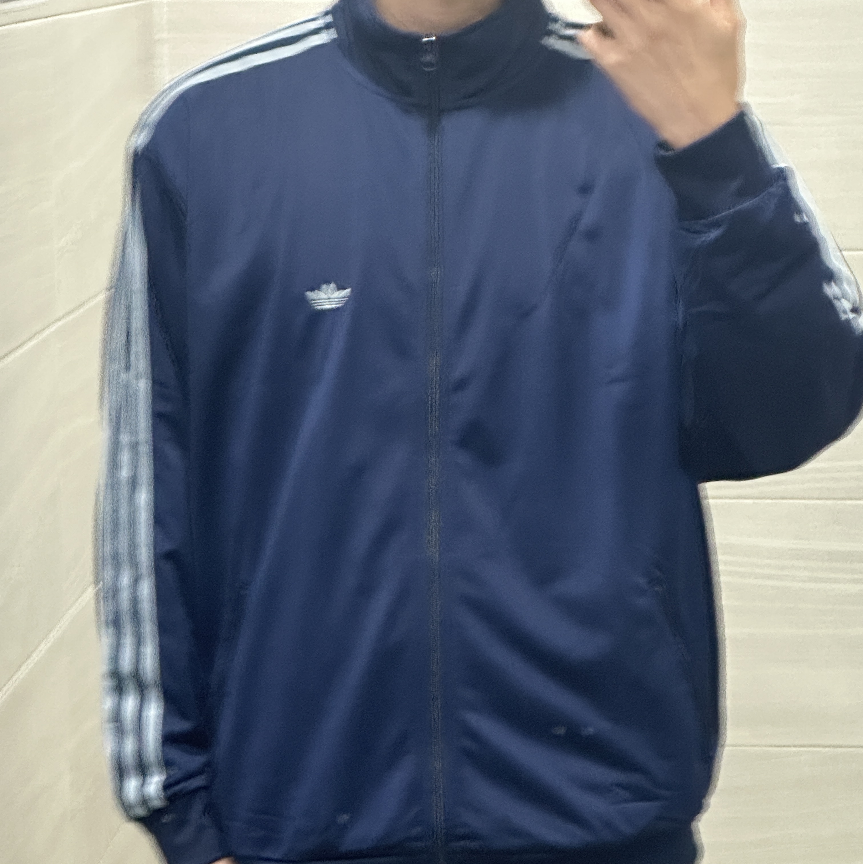 Adidas Originals Beckenbauer Track Jacket Night Indigo - KR Sizing 착용 스타일 - 1
