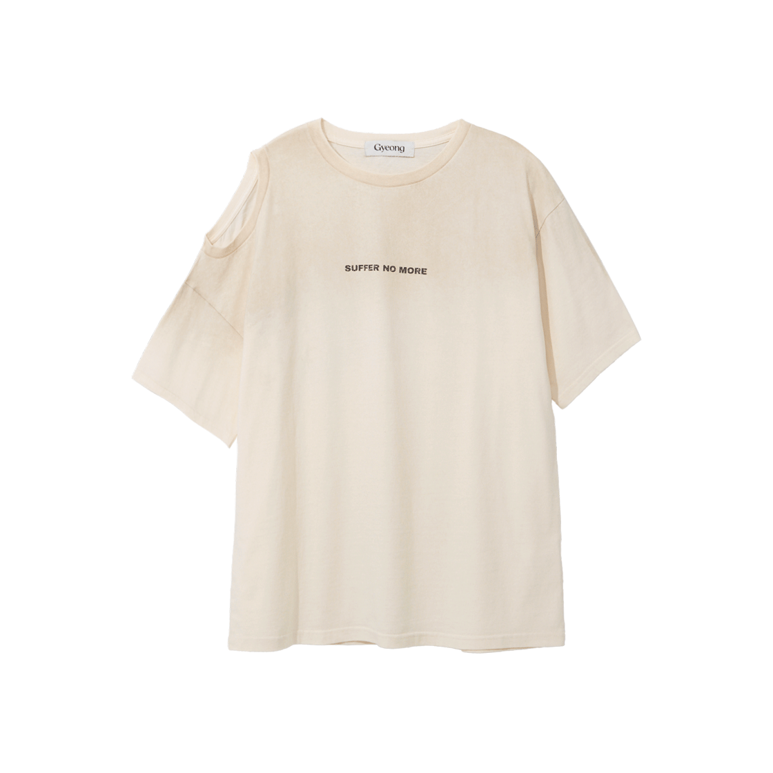 GY51SS001CR Gyeong Suffer No More Two Way Tee Cream - 대표 이미지 #1