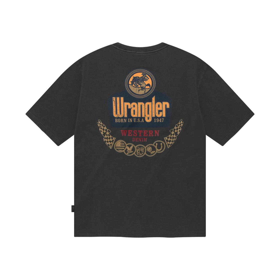 WR2502ST18CH Wrangler Western Symbols T-Shirt Charcoal