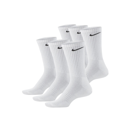 Nike Everyday Cushioned Training Crew Socks White (Bundle of 2 x 3 Packs/Korean Ver.)
