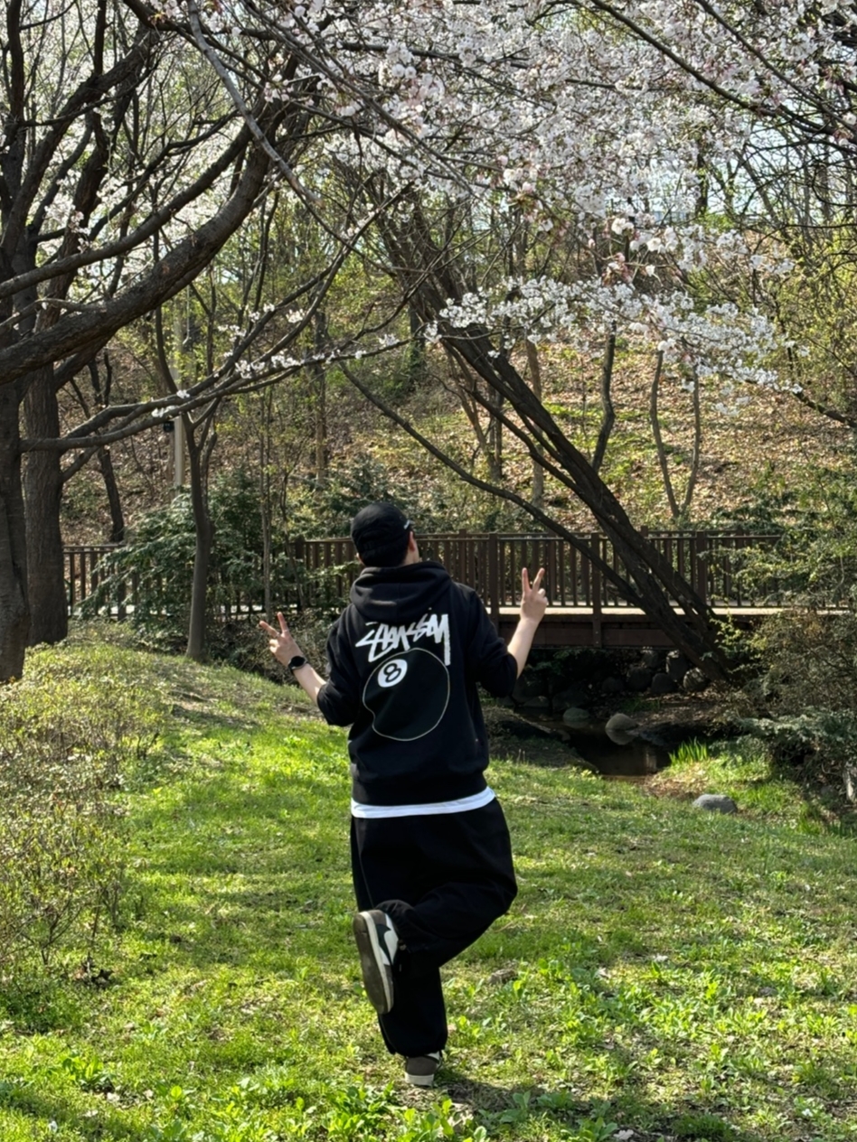 Jordan 1 x Travis Scott Retro High OG SP Mocha, Stussy 8 Ball Hoodie Black - 21FW 착용 스타일