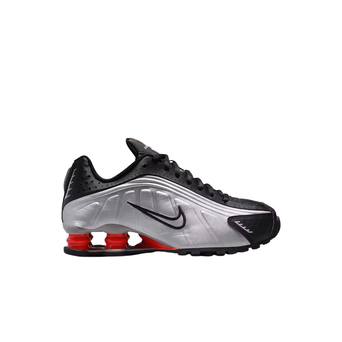 (GS) 나이키 샥스 R4 메탈릭 실버 블랙((GS) Nike Shox R4 Metallic Silver Black) - 1