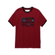 Thevinylhouse Cowboy Pictogram Ringer Tee Red