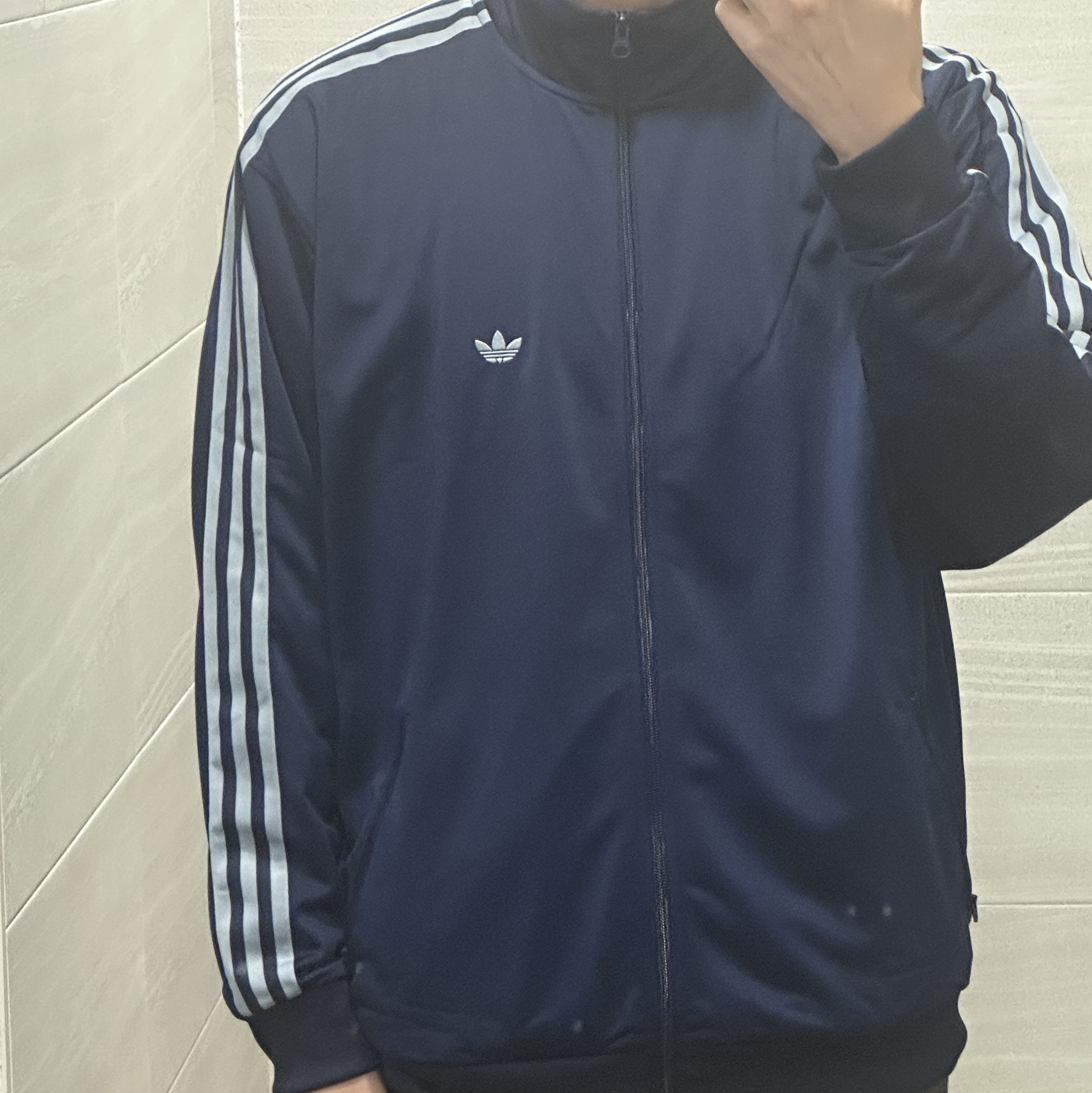Adidas Originals Beckenbauer Track Jacket Night Indigo - KR Sizing 착용 스타일 - 2