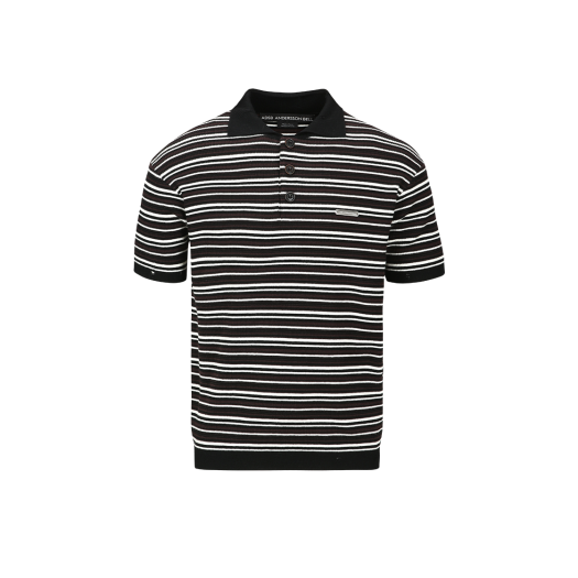 atb1286m(BLACK/BROWN) ADSB Andersson Bell Stripe Polo Sweater Black/Brown