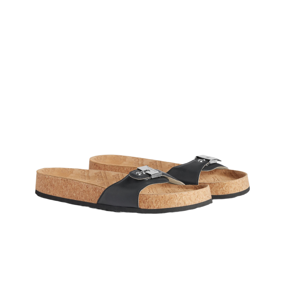 (W) 발렌시아가 x 숄 플랫 샌들 블랙((W) Balenciaga x Scholl Flat Sandal Black) - 2