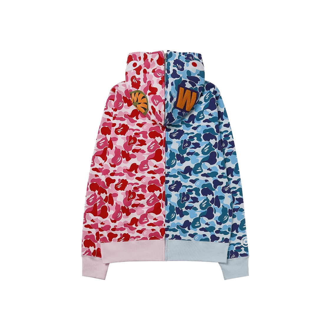 베이프 ABC카모 세퍼레이트 샤크 풀 집 후드 블루 핑크 | BAPE | KREAM KREAM | 한정판 거래의 FLEX