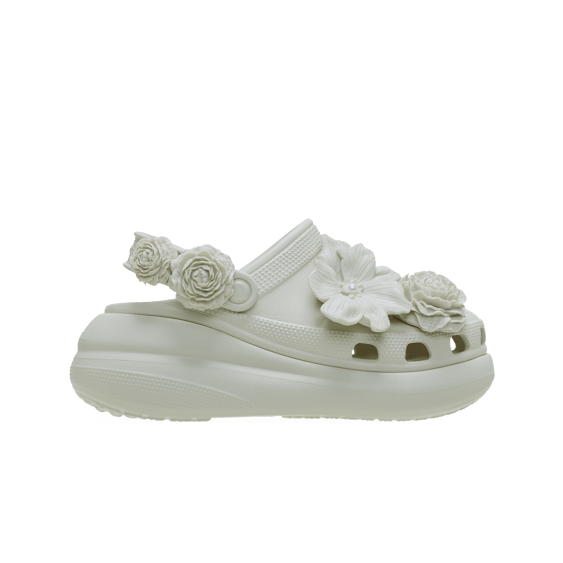 크록스 크러쉬 부케 클로그 리넨