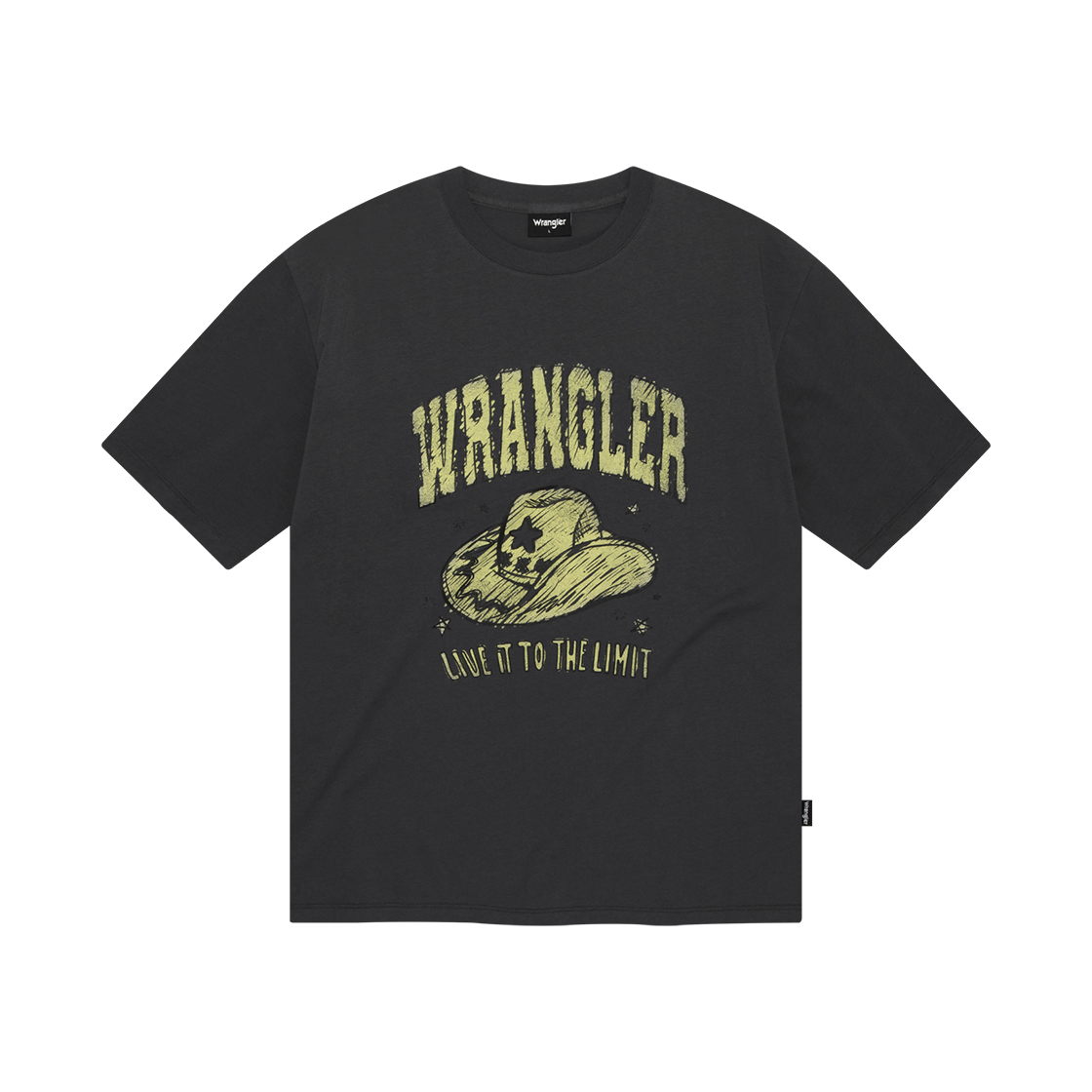 크레용 카우보이햇 티셔츠 차콜(Wrangler Crayon Cowboy Hat T-Shirt Charcoal)
