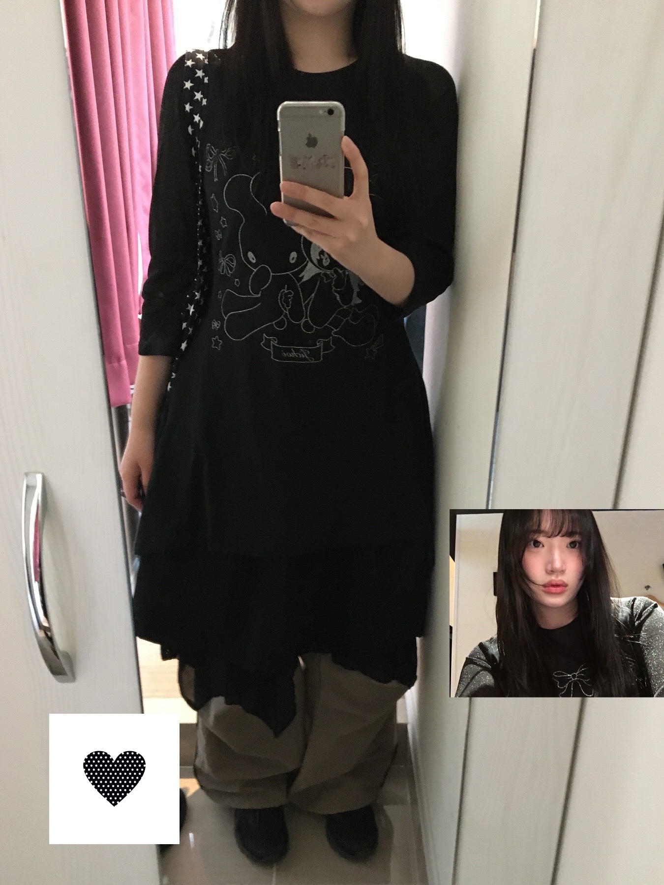 Hatchingroom Snow Track Pants Vintage Beige, (W) Jichoi Flared Raglan T-Dress Ice Blue 착용 스타일 - 1