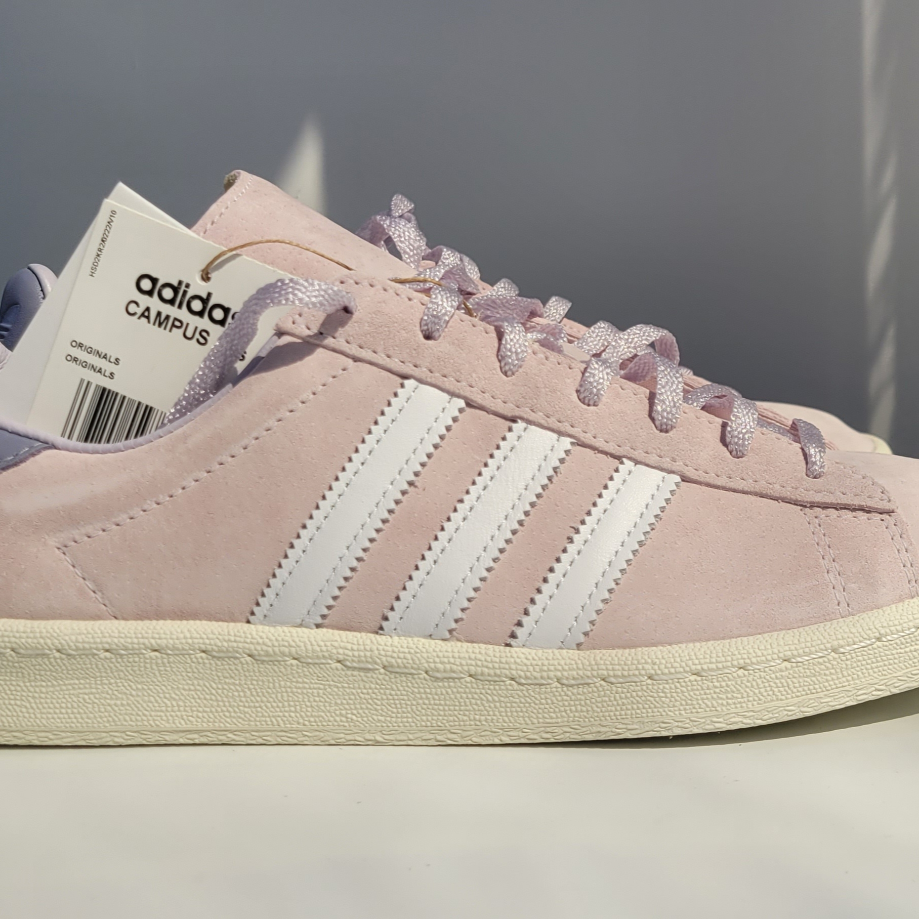 Adidas Campus 80s Almost Pink Cloud White 착용 스타일 - 4