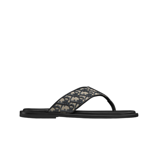 3SA161ZSA-H961 Dior Alias Thong Sandal Dior Oblique Jacquard Beige Black