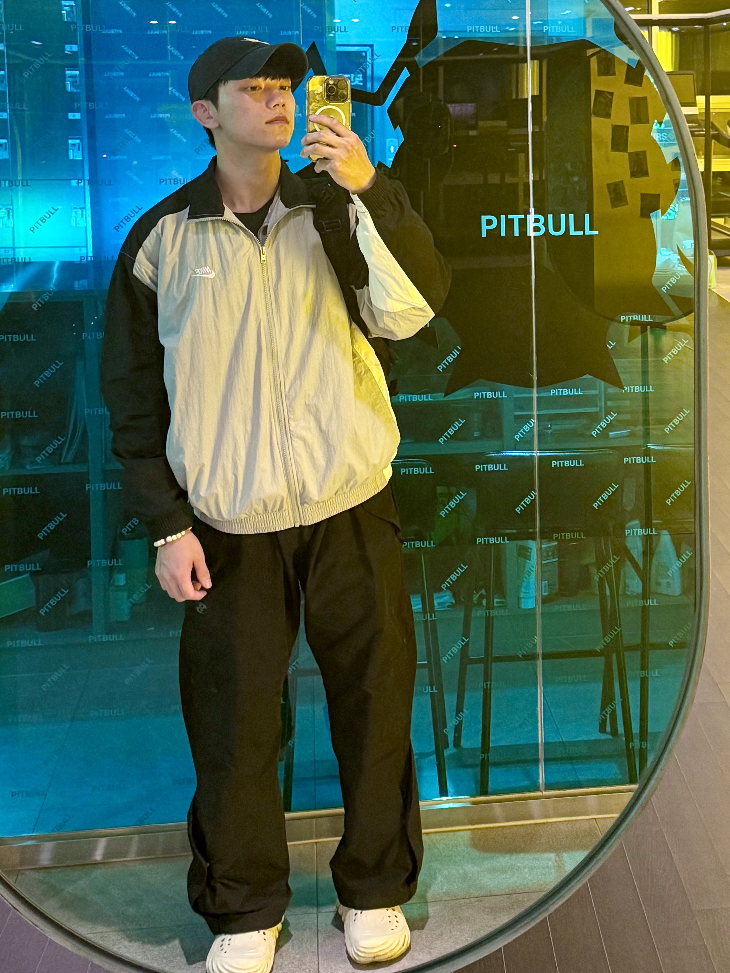 Nike Club Oversized Woven Track Jacket Light Smoke Grey Black - Asia, Sansan Gear Wave Pants Black_25SS 착용 스타일 - 1