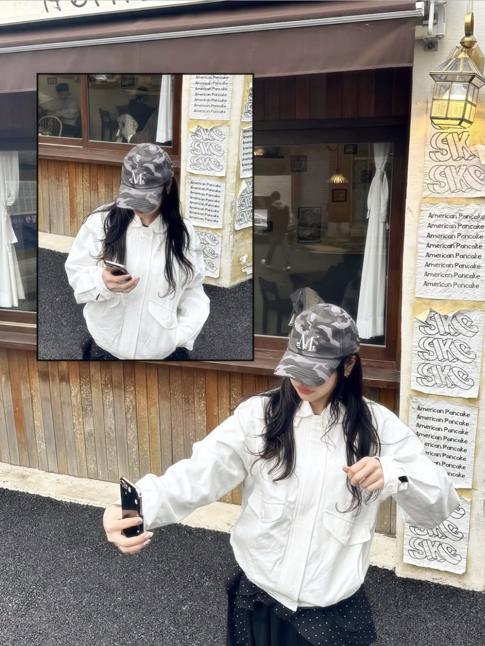 Mucent Signature Camo Ballcap Gray 착용 스타일 - 3