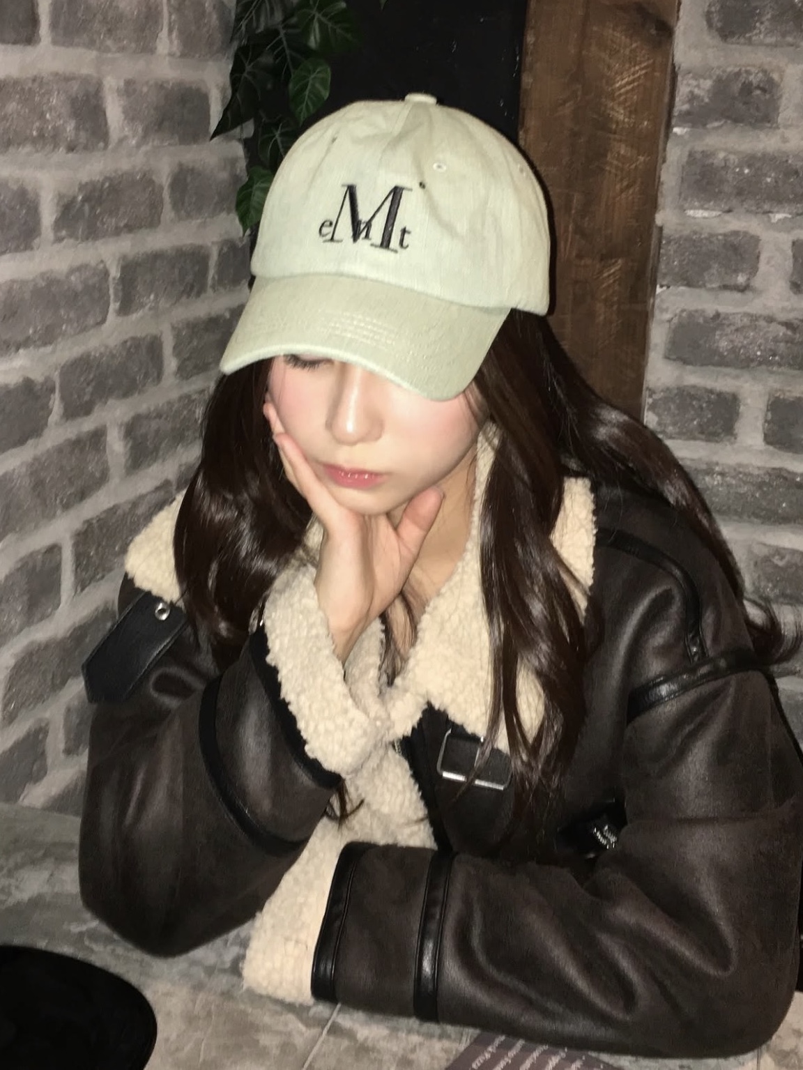 MUCENT Signature Ball Cap Tin Washing Denim 착용 스타일 - 1