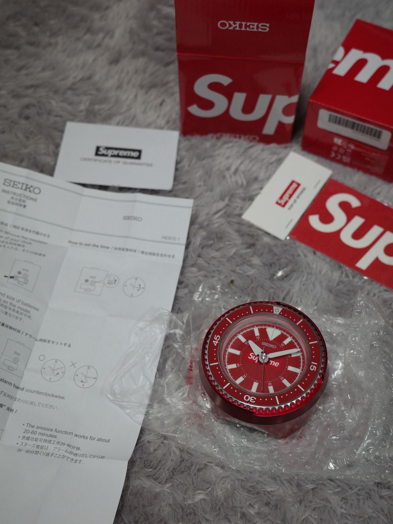 슈프림 x 세이코 마이 알람 클락 레드 - 25SS | Supreme | KREAM
