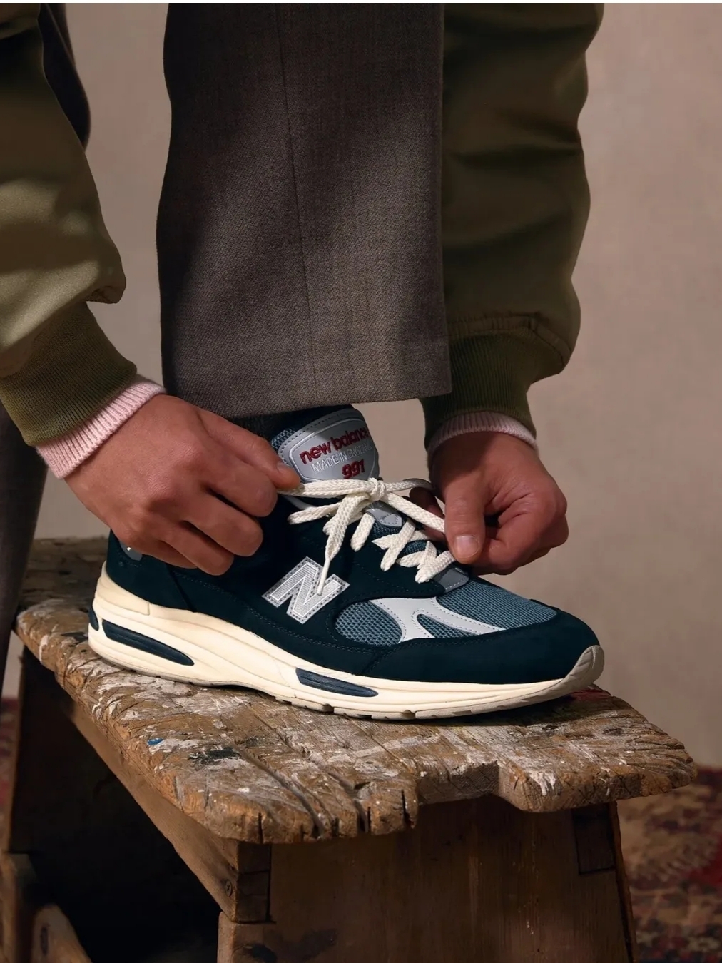 New Balance 991v2 Made in UK Total Eclipse Indian Teal, New Balance 991 Made in UK Navy 착용 스타일