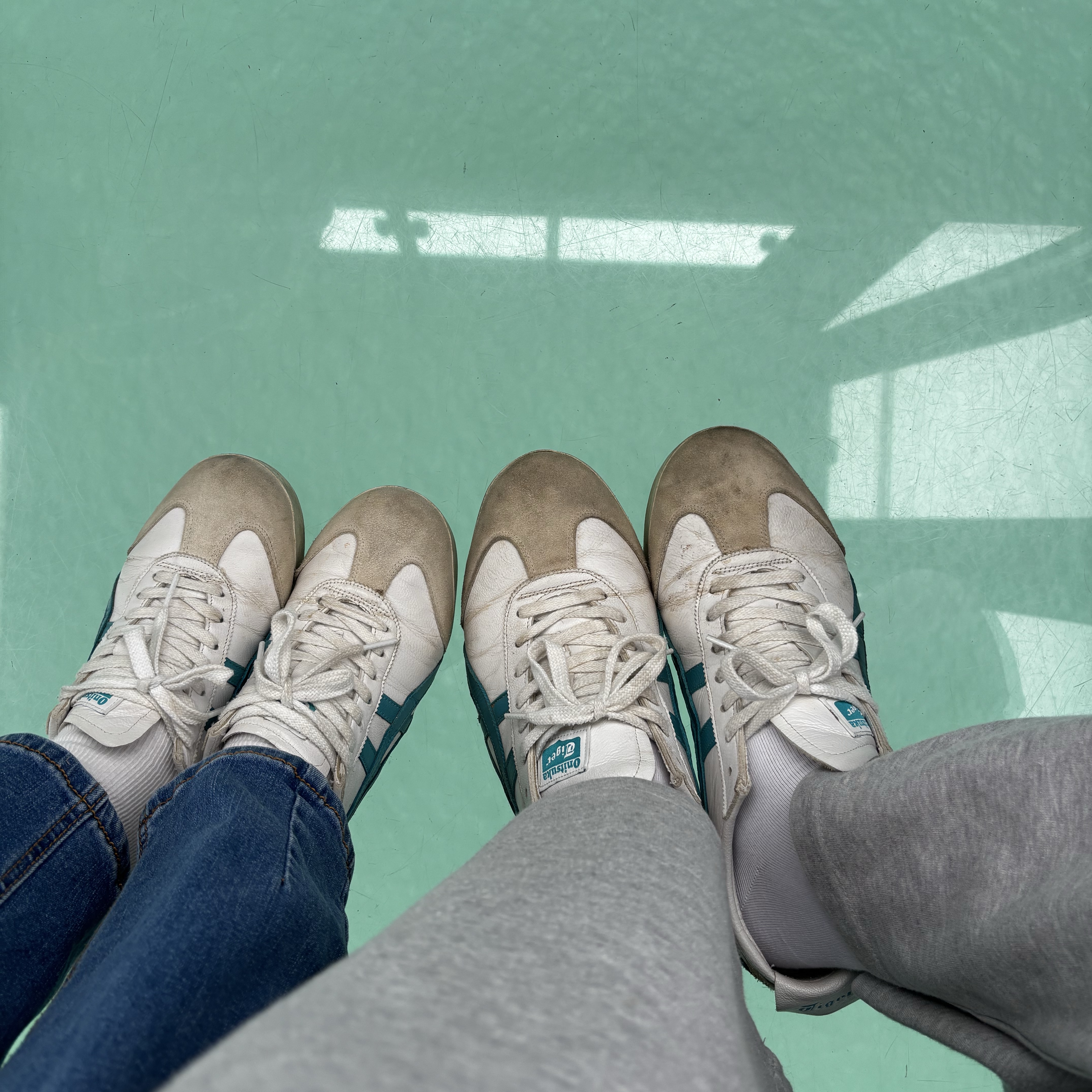 Onitsuka Tiger Mexico 66 SD PF White Lagoon 착용 스타일