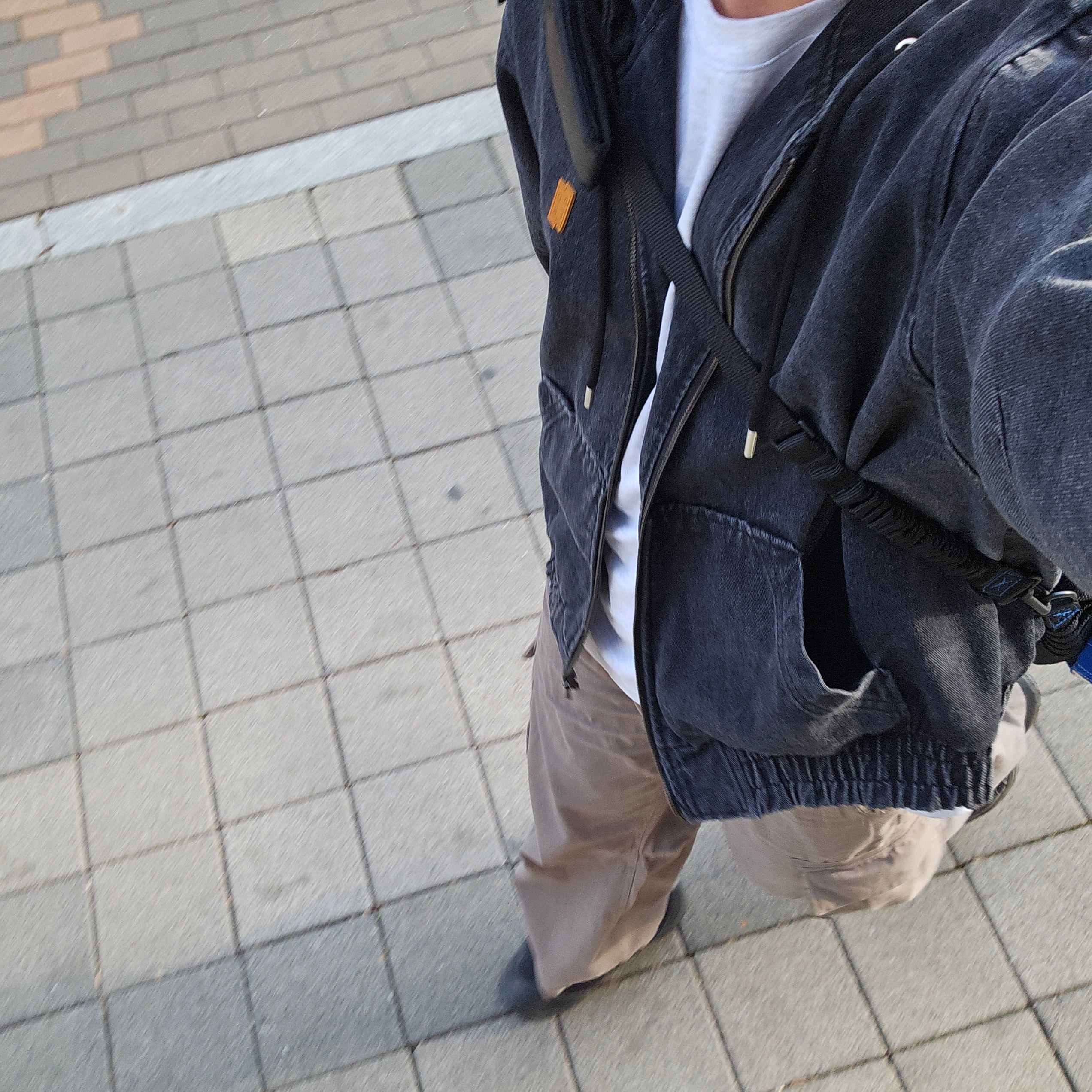 Polyteru Belted Cargo Pants 1.2v Olive Gray, Ader Error Sig; TRS Tag Hoodie Work Jacket 01 Noir 착용 스타일 - 1