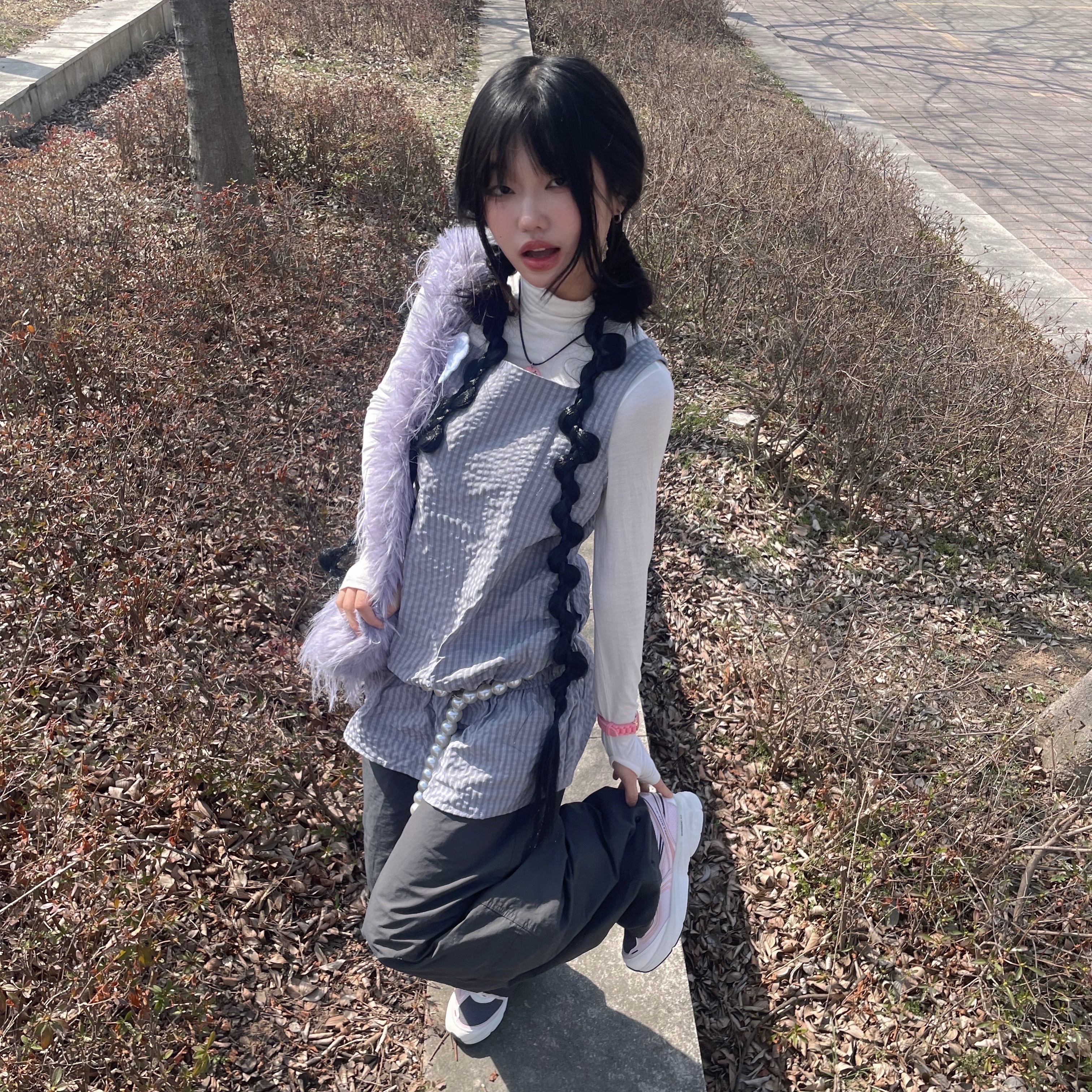 Fila Interun Pink Blossom 착용 스타일 - 5