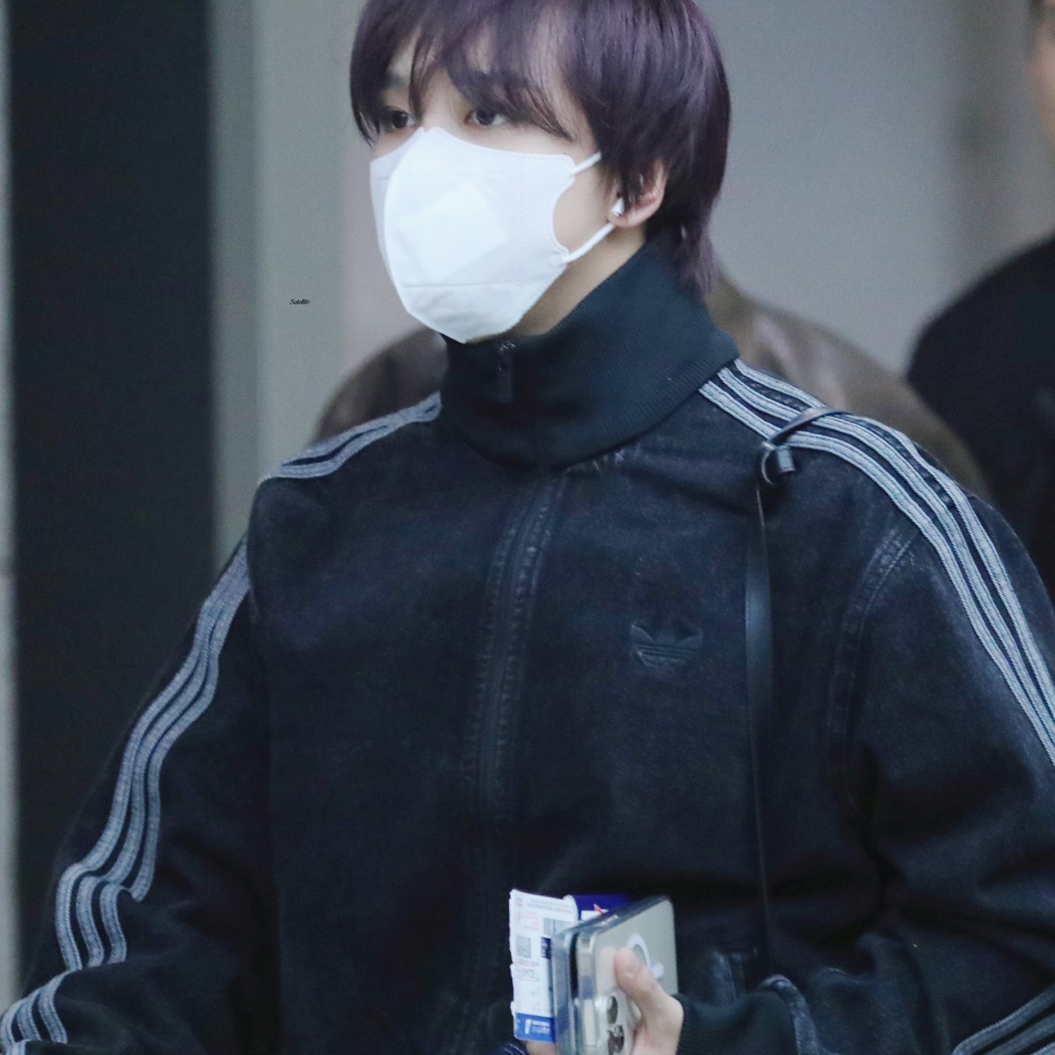 Adidas Adicolor Denim Firebird Track Top True Black Denim  - KR Sizing 착용 스타일 - 2