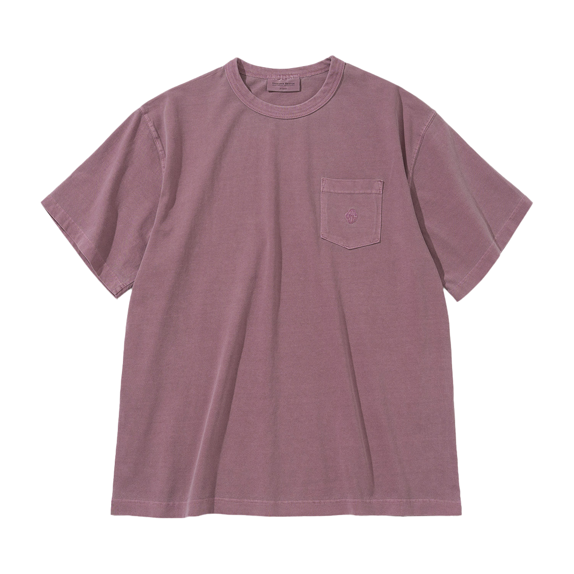 유니폼브릿지 유비씨 다잉 포켓 숏슬리브 티 피그먼트 레드