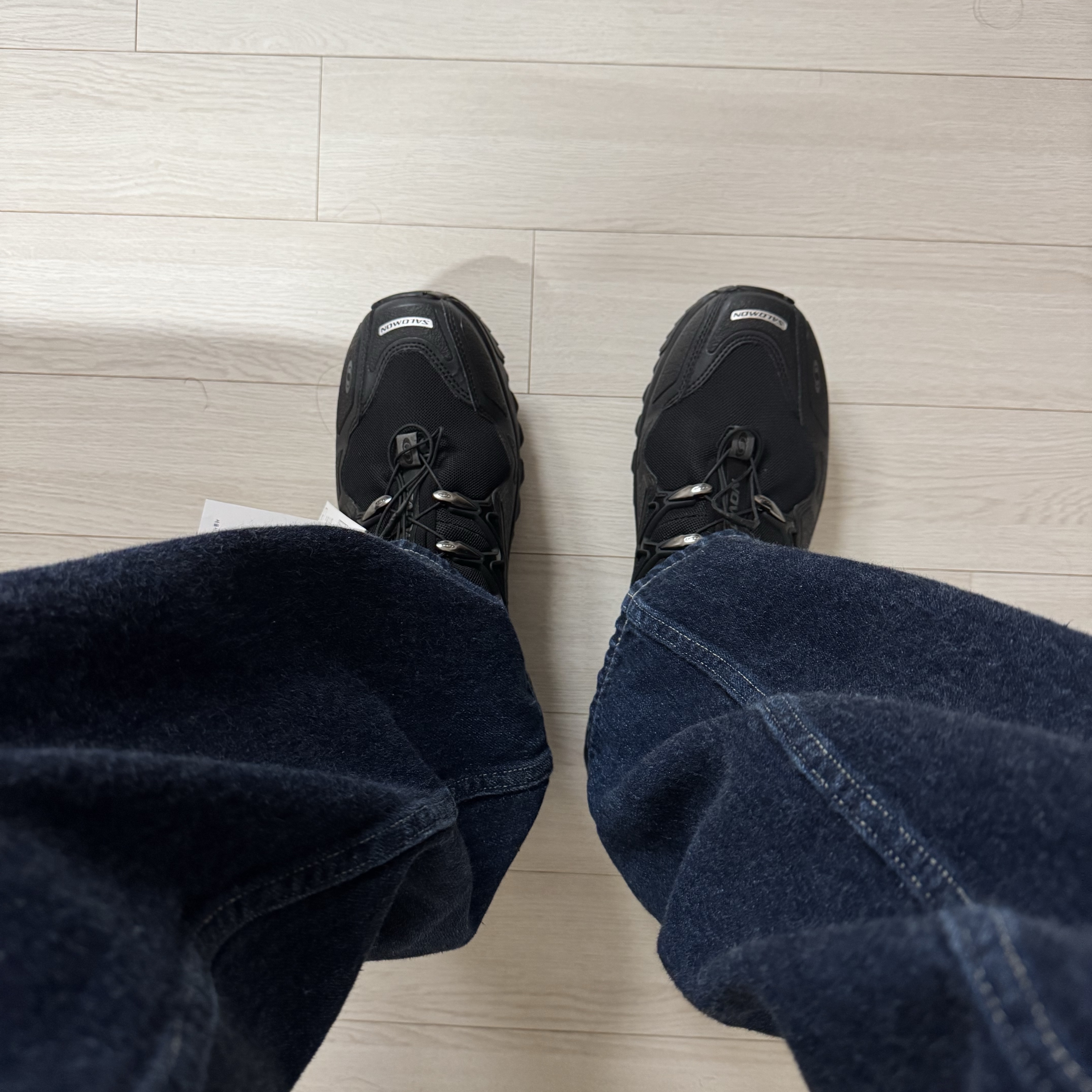 Salomon ACS + Black Silver 착용 스타일