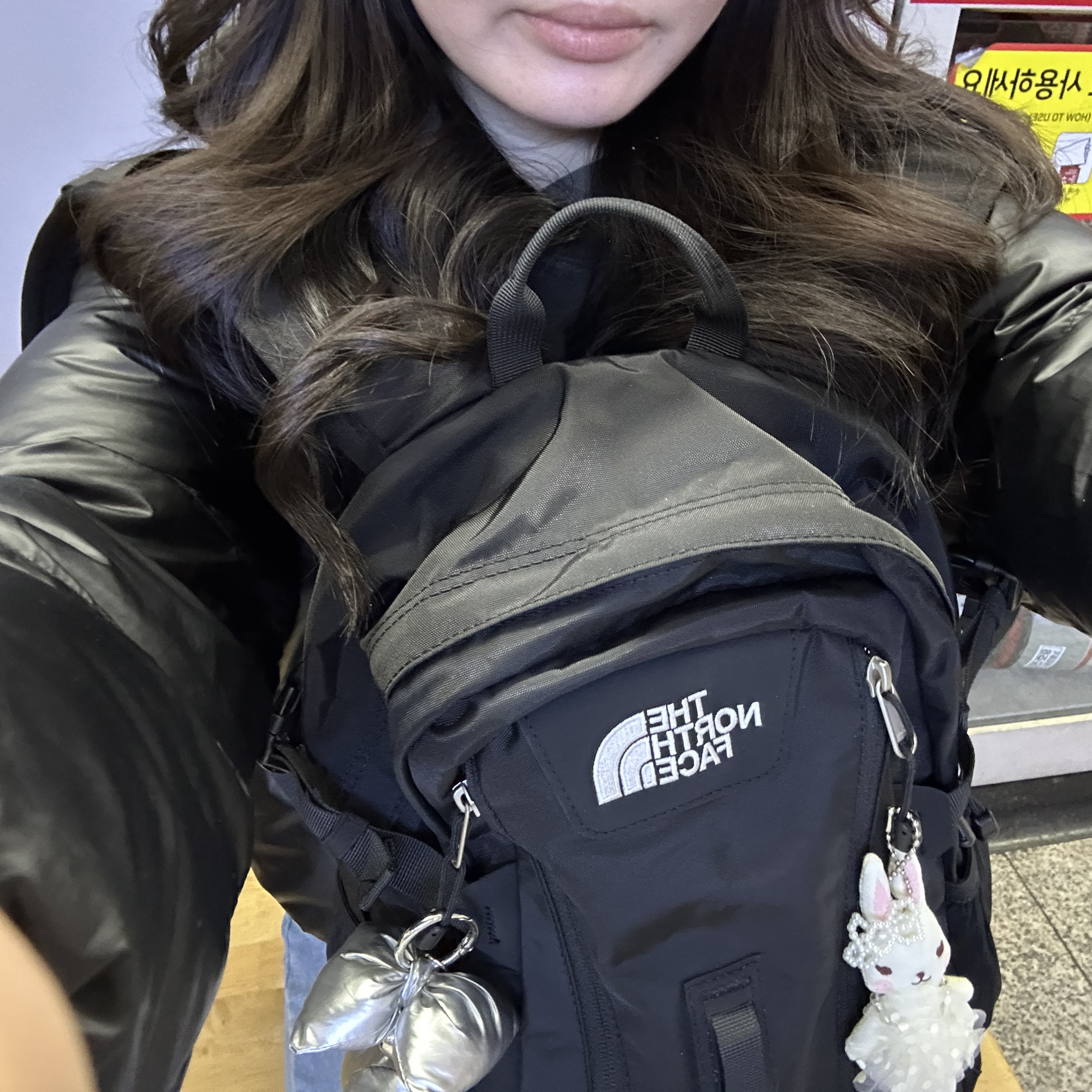 The North Face Mini Shot Black 착용 스타일 - 2