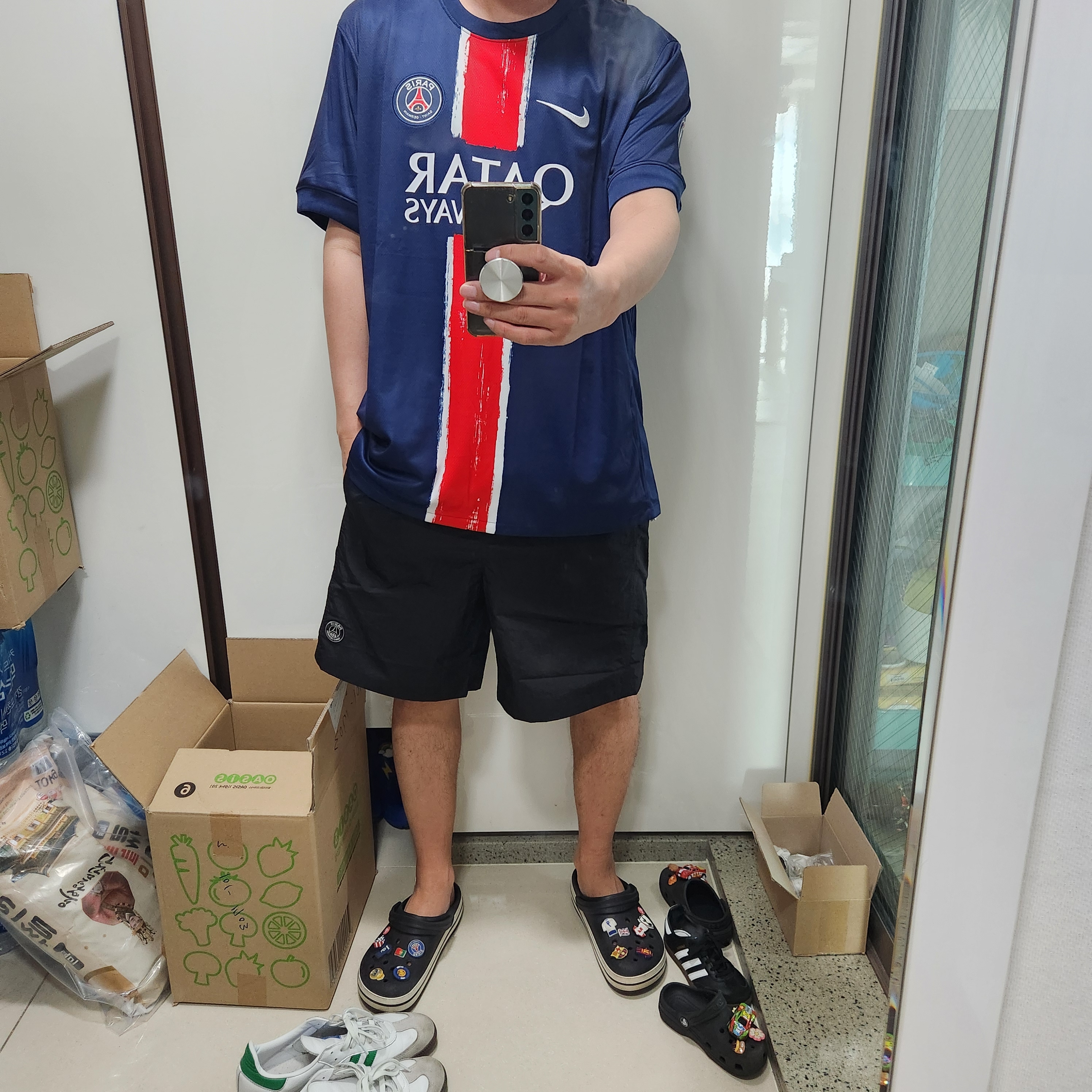 Nike Paris Saint-Germain 2024/25 Dri-Fit Stadium Home Replica Jersey Midnight Navy (Non Marking Ver.) 착용 스타일 - 1