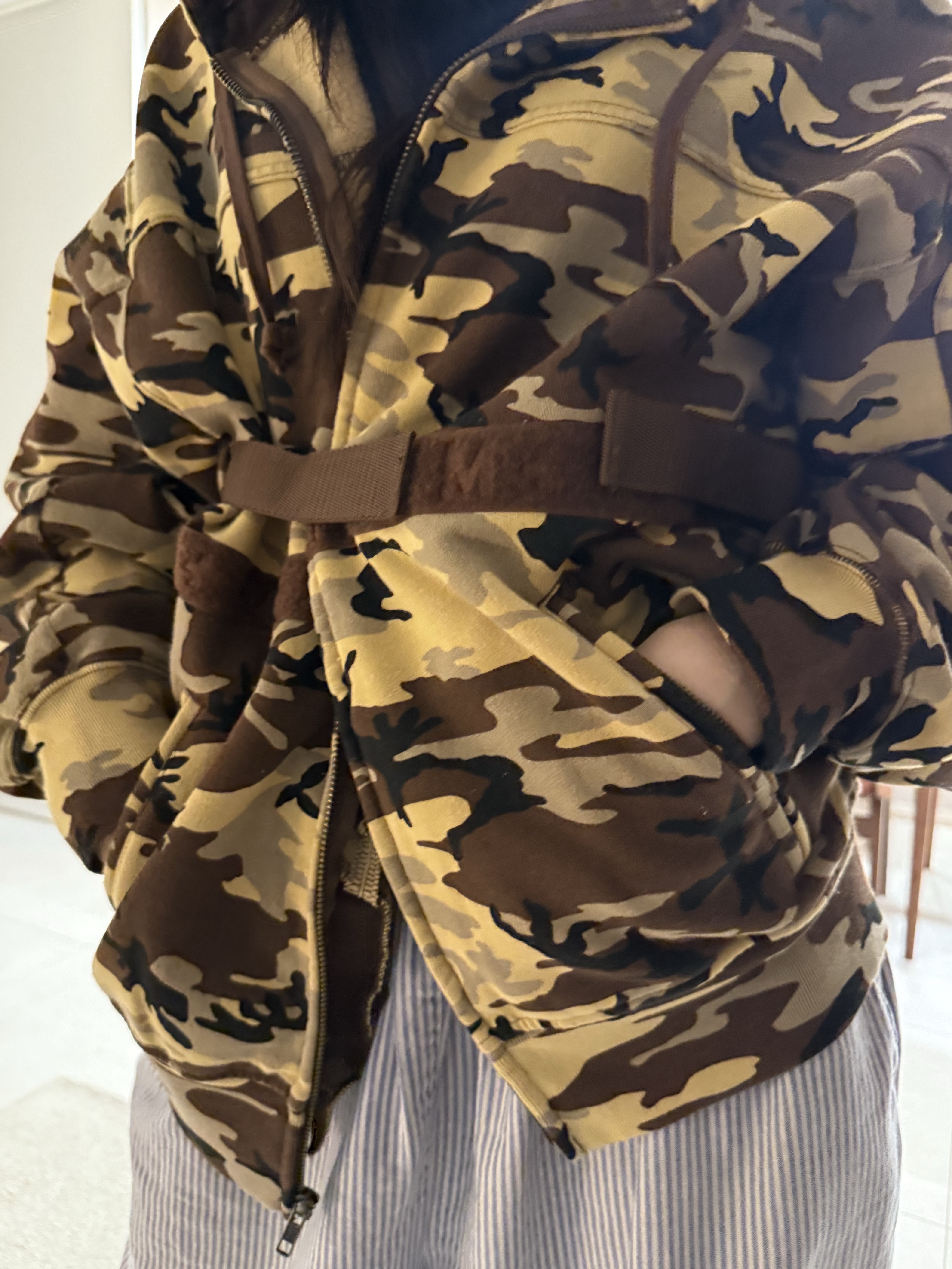 Supreme x Marithe Francois Girbaud Zip Up Hooded Sweatshirt Camo - 25SS 착용 스타일 - 5