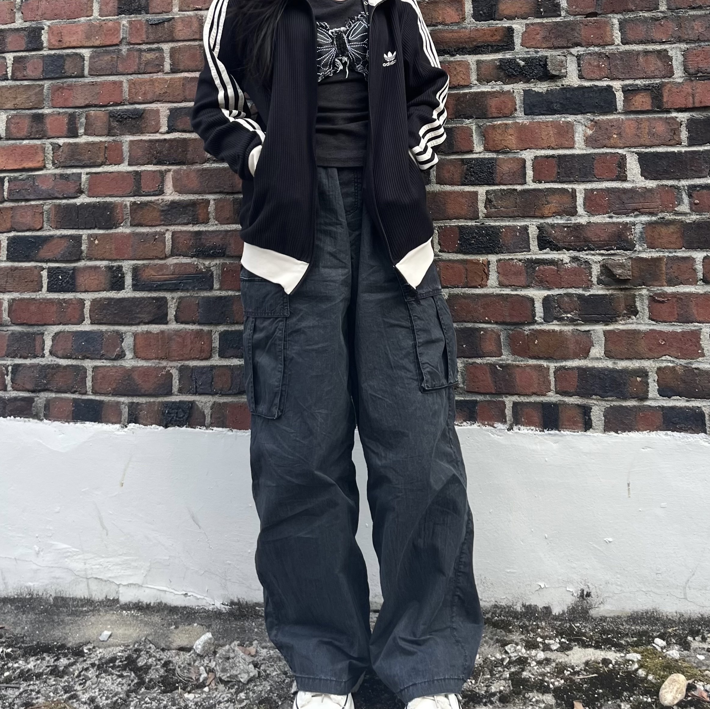 Adidas Waffle Beckenbauer Track Top Black - KR Sizing 착용 스타일 - 3