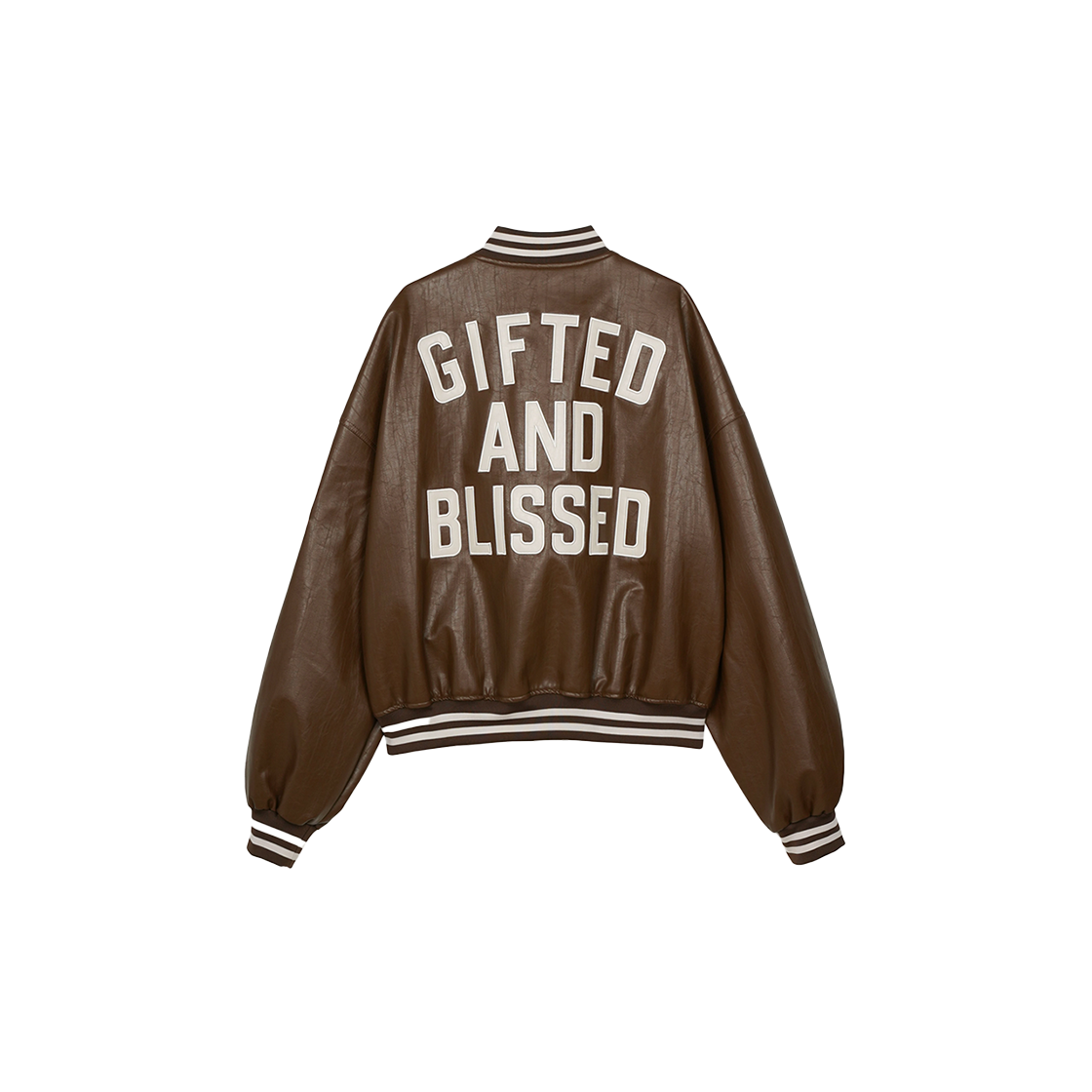 피엔지 저널 피 로고 레더 봄버(PNG Journal P Logo Leather Bomber) - 2